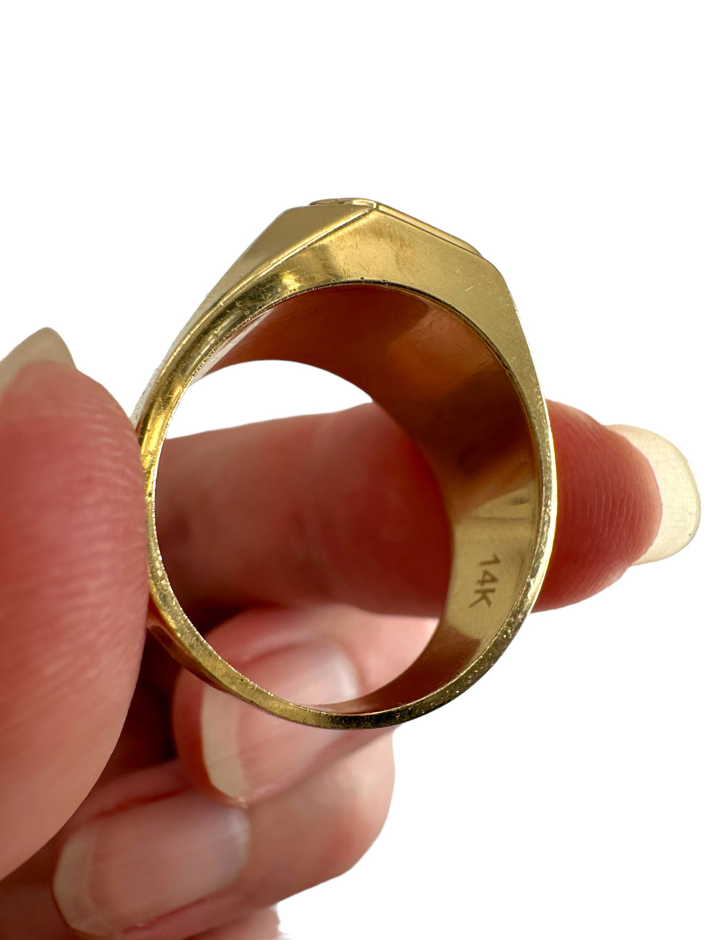 14k Onyx Medusa Head Ring