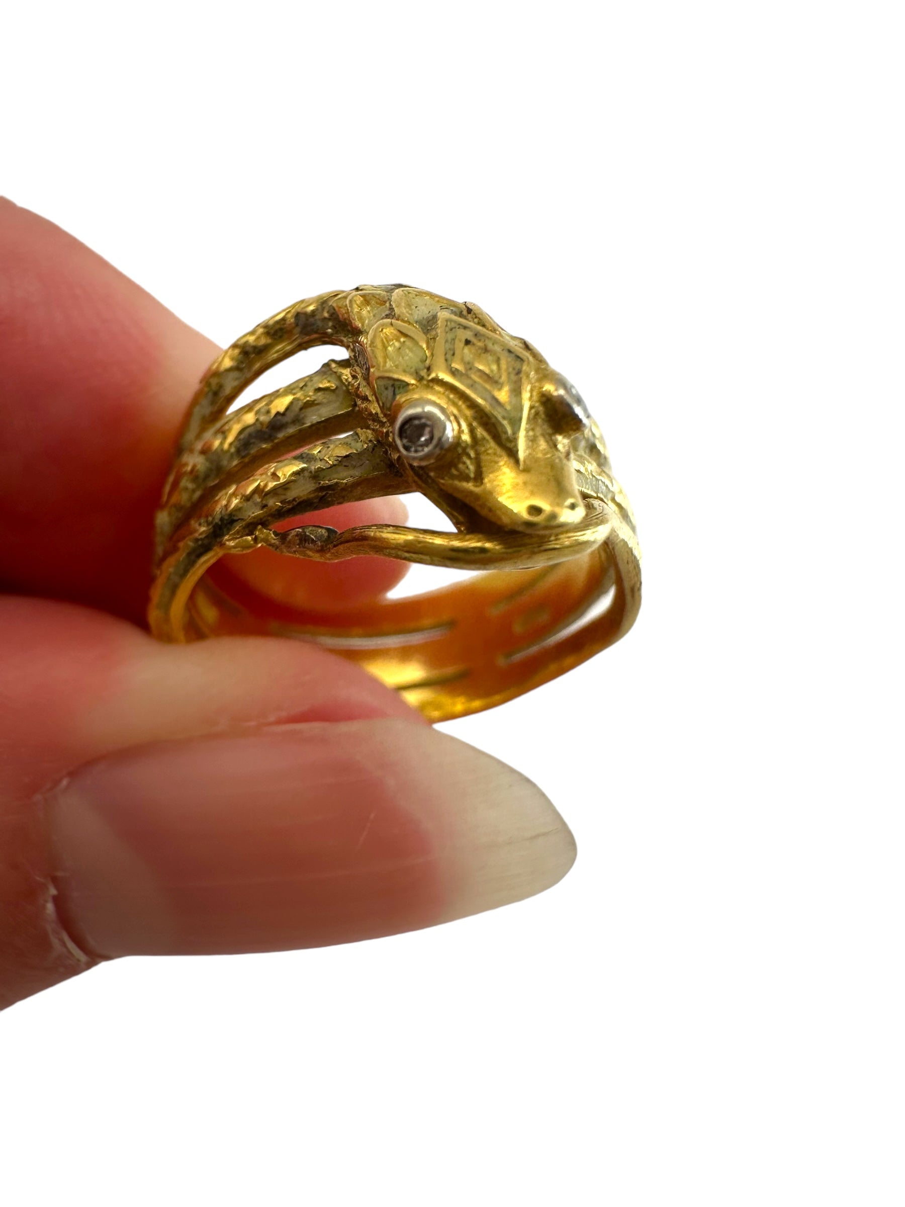 18k Snake Ring