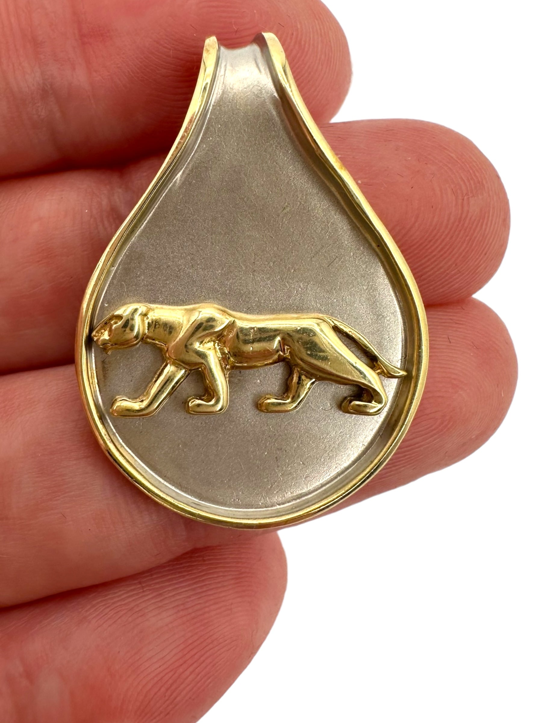 14k Panther Pendant