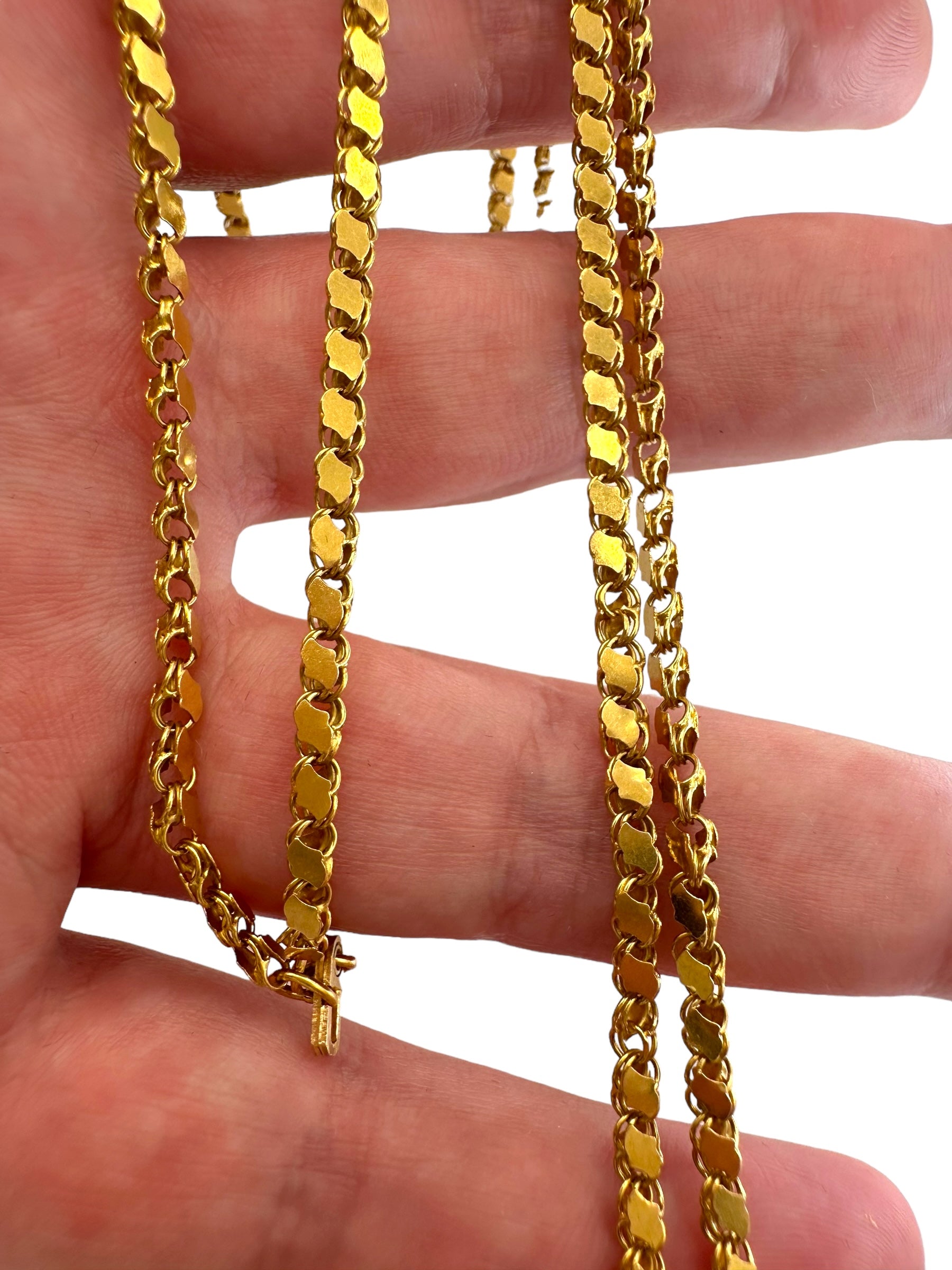 18k Damascus Link Necklace