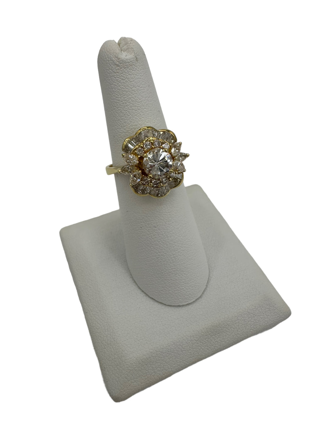 18k Diamond Ballerina/ Cluster Ring