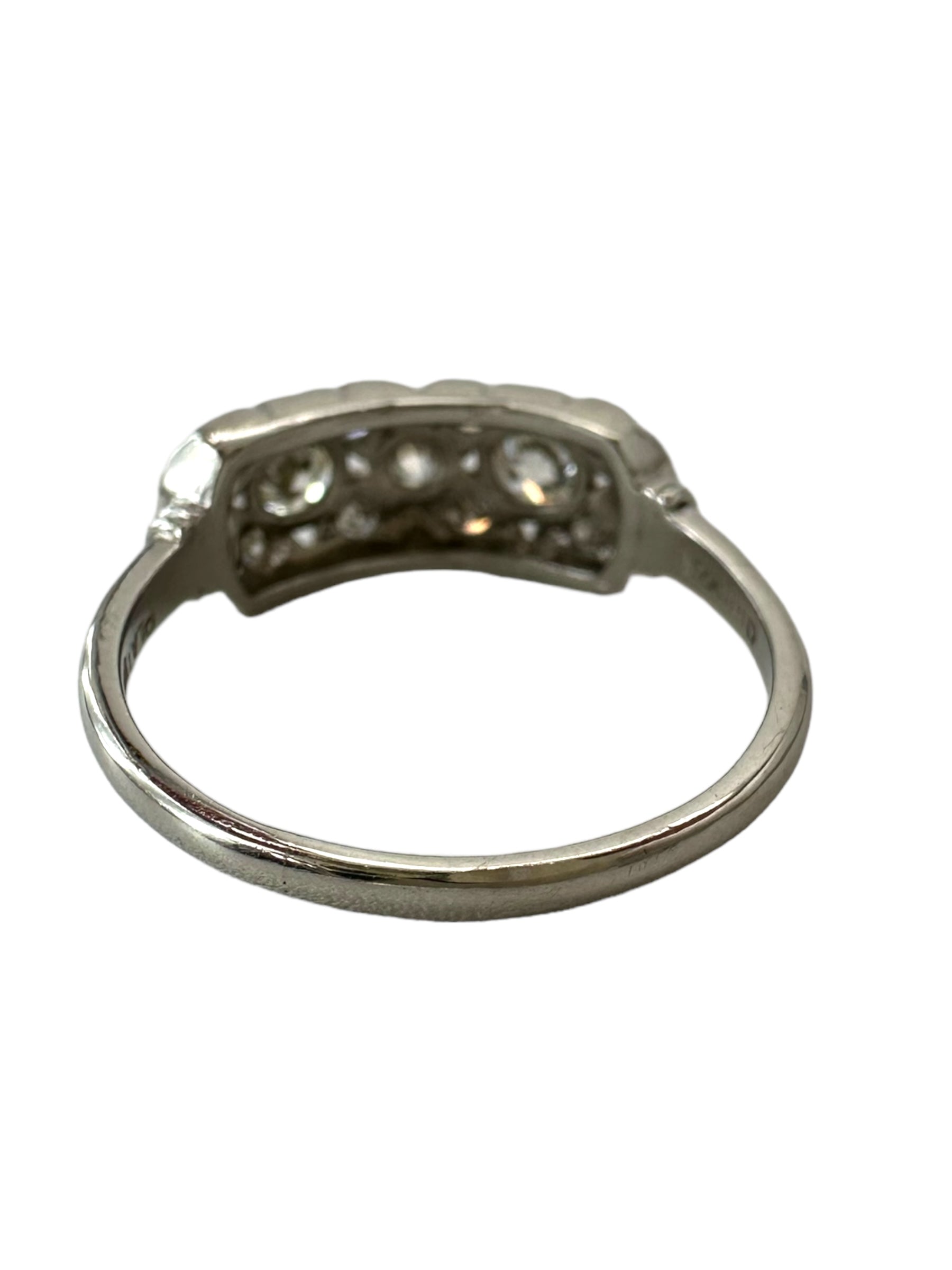 Platinum 3-Diamond Ring