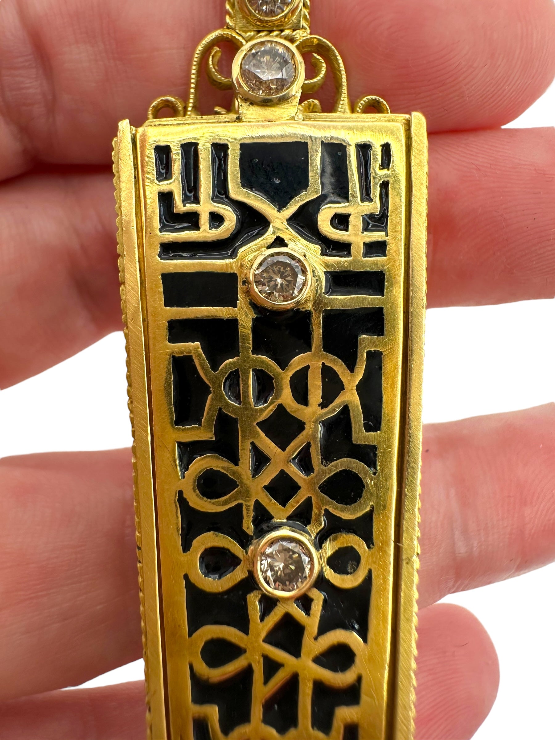 18k Skeleton Coffin Memento Mori Pendant