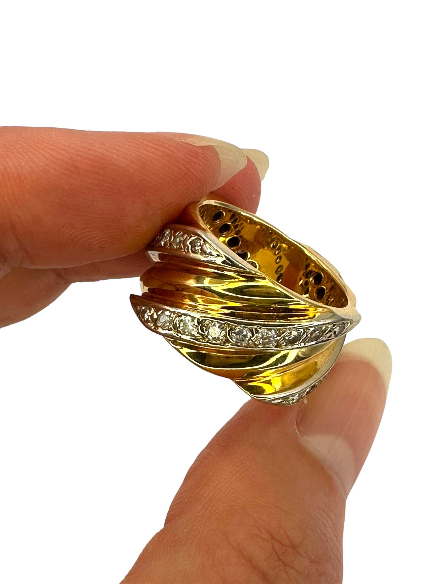 18k Diamond Eternity Spiral Ring