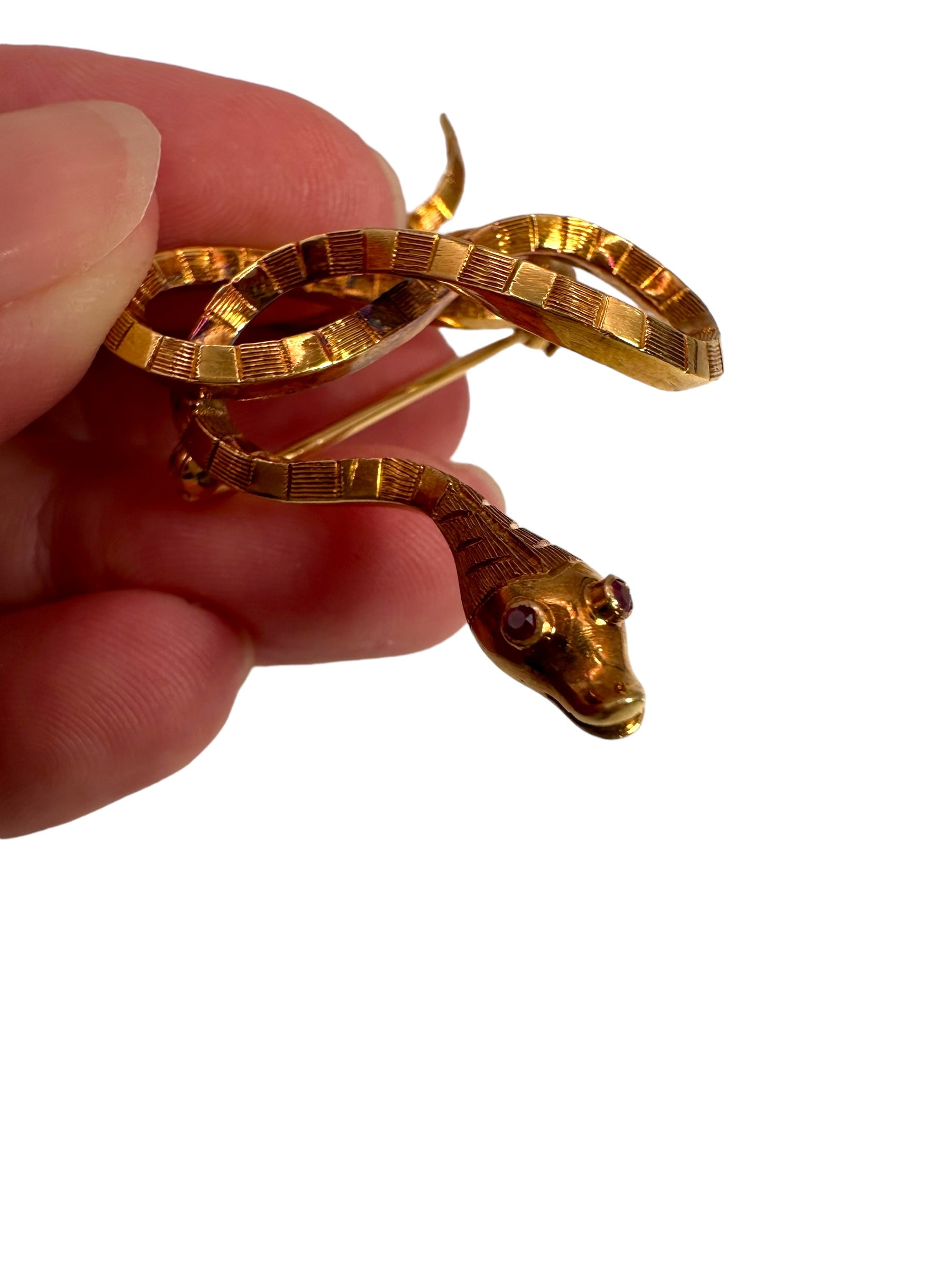18k Snake Brooch
