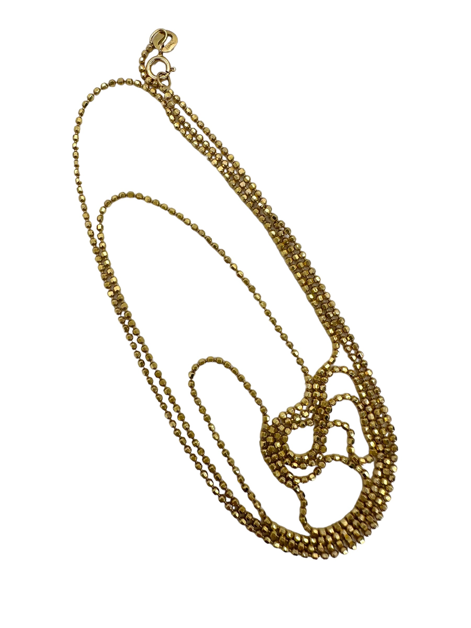 14k Disco Ball Link Necklace
