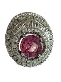 Platinum Sapphire Diamond Cocktail Ring