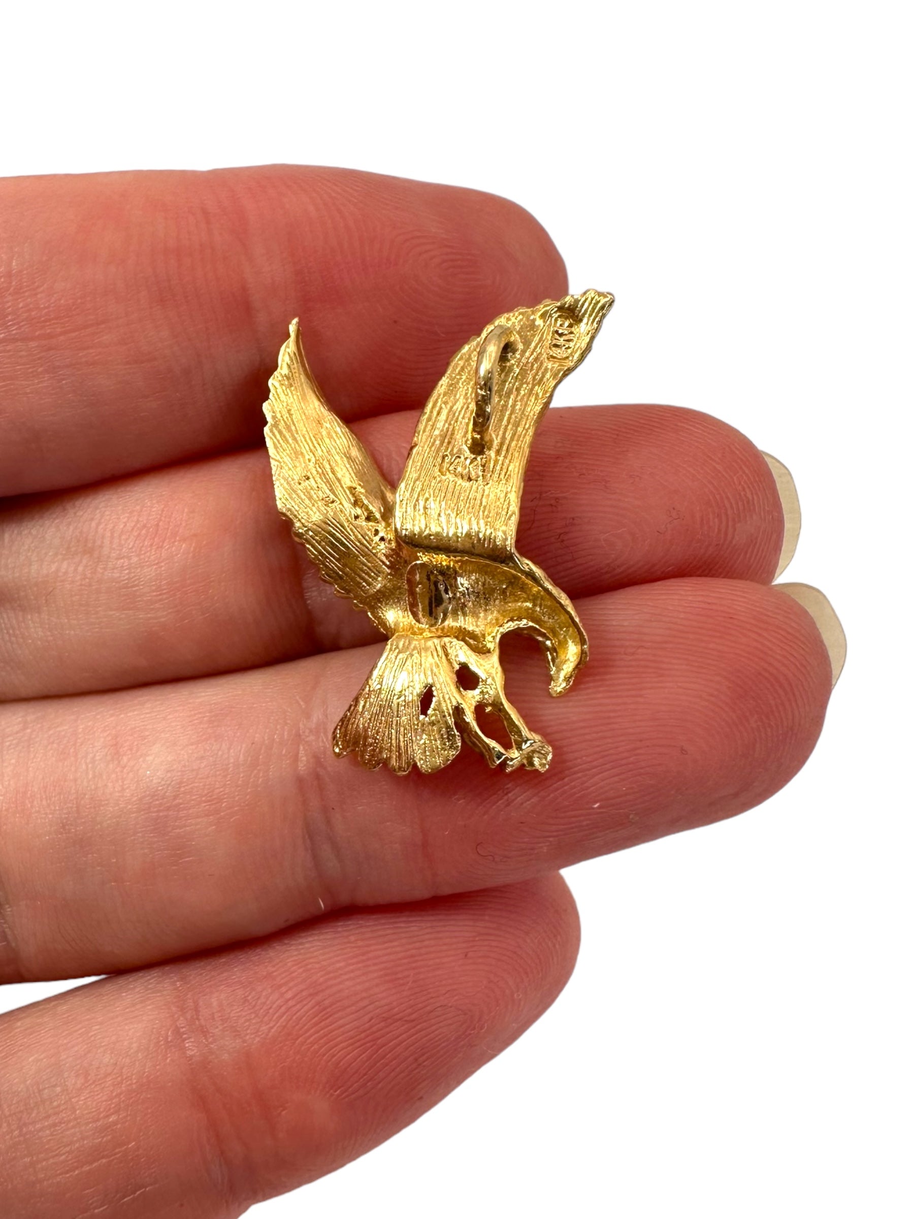 14k Eagle Pendant