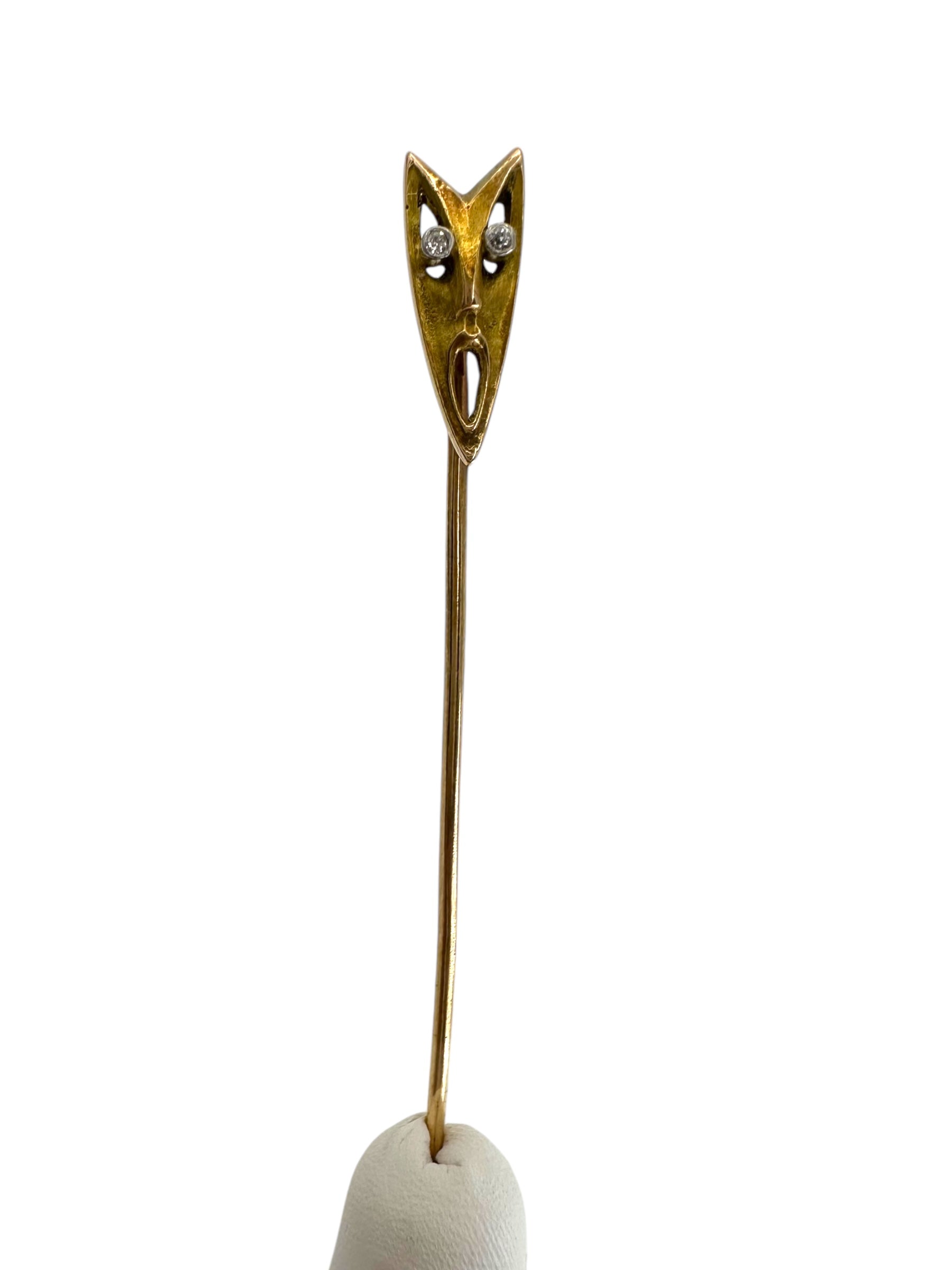 14k Screaming Stick Pin