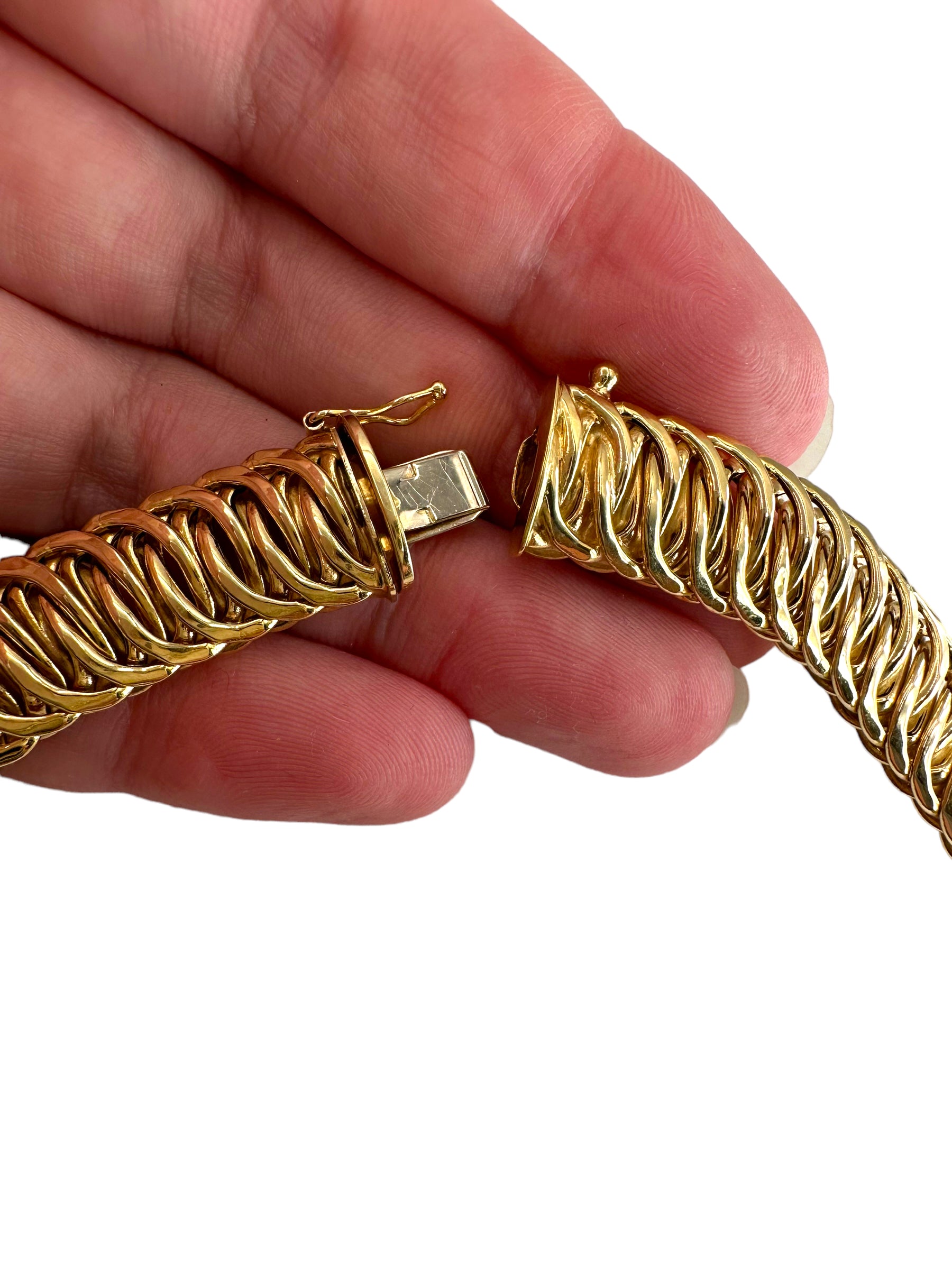 14k Woven Link Collar Necklace