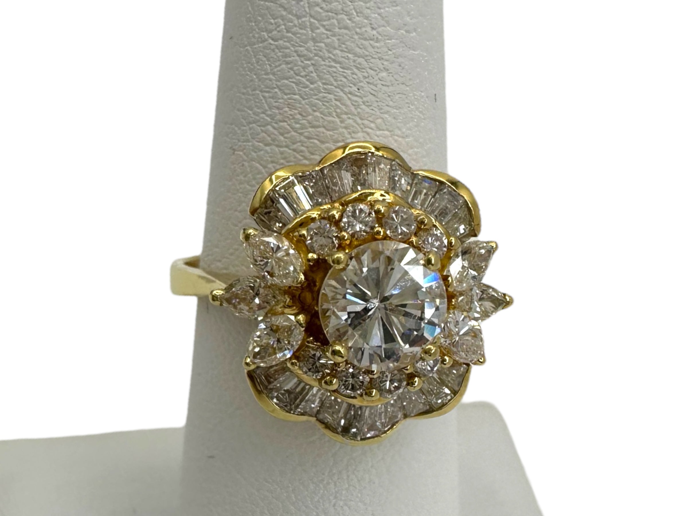 18k Diamond Ballerina/ Cluster Ring