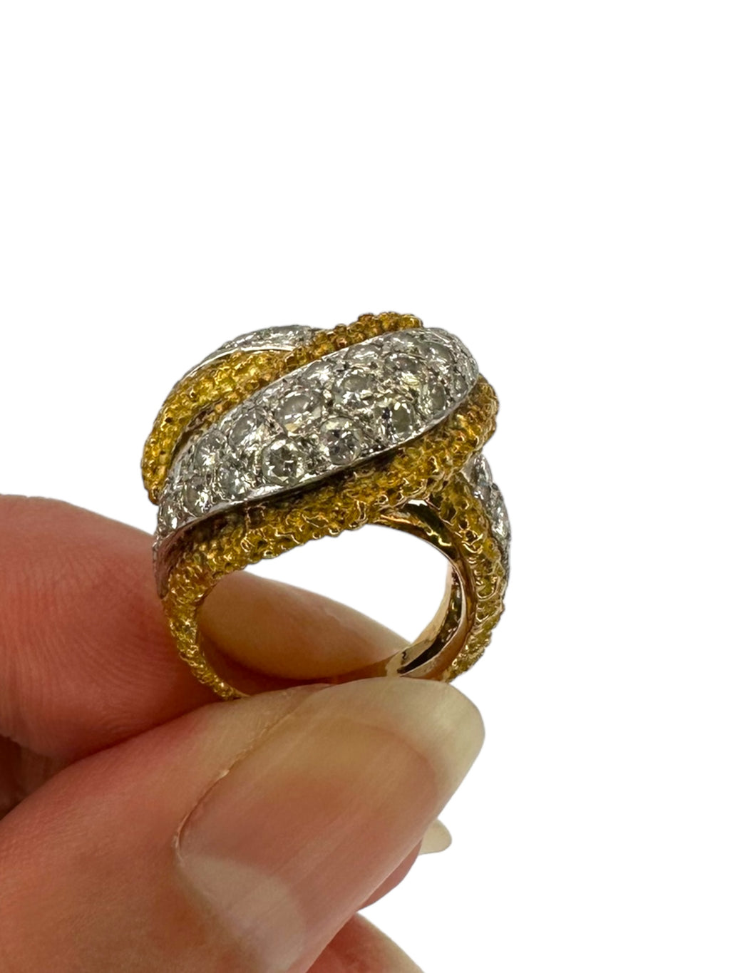 18k Wrap-over Diamond Ring