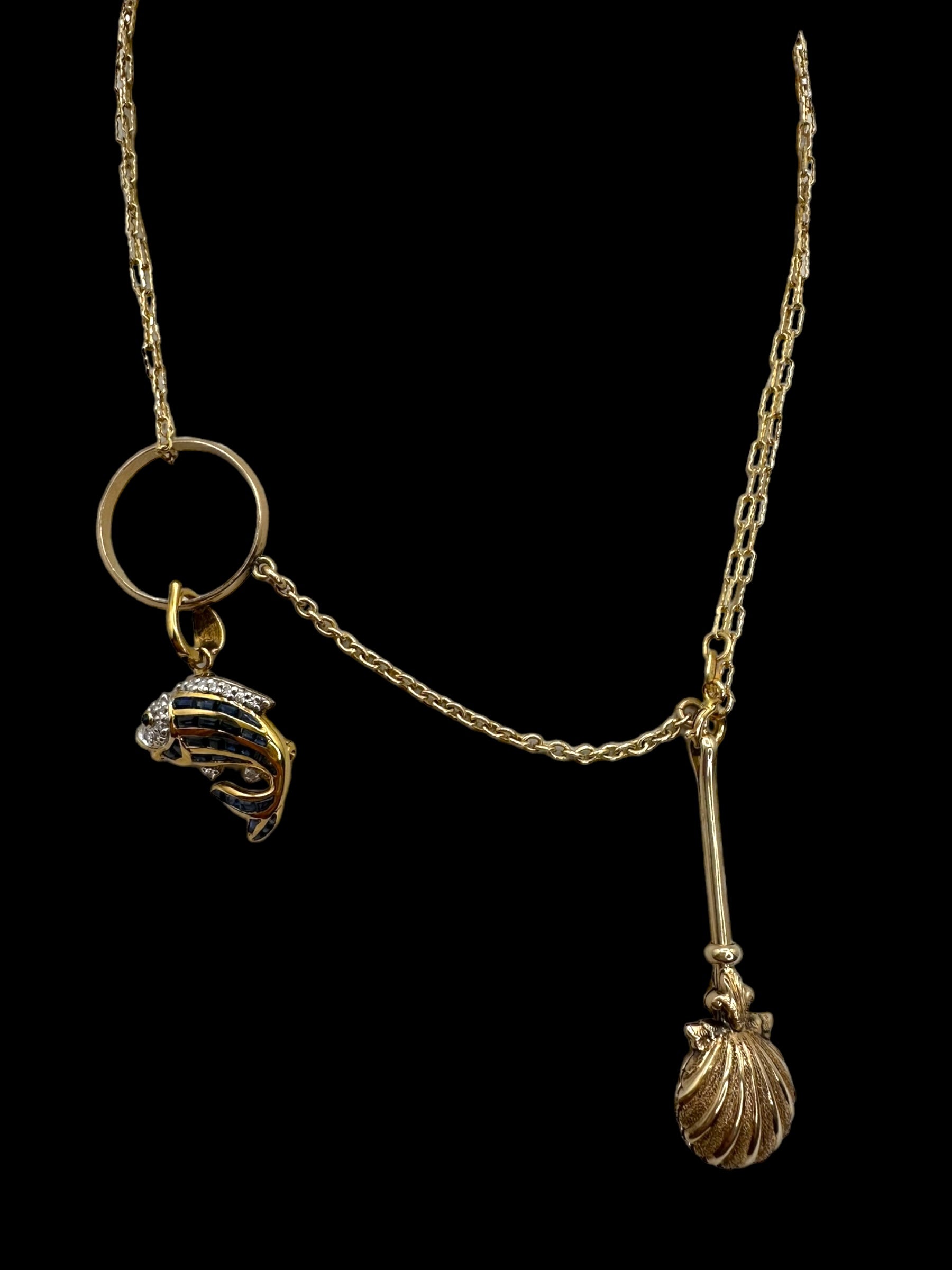 14k Shell Victorian Dance Card Ring Holder
