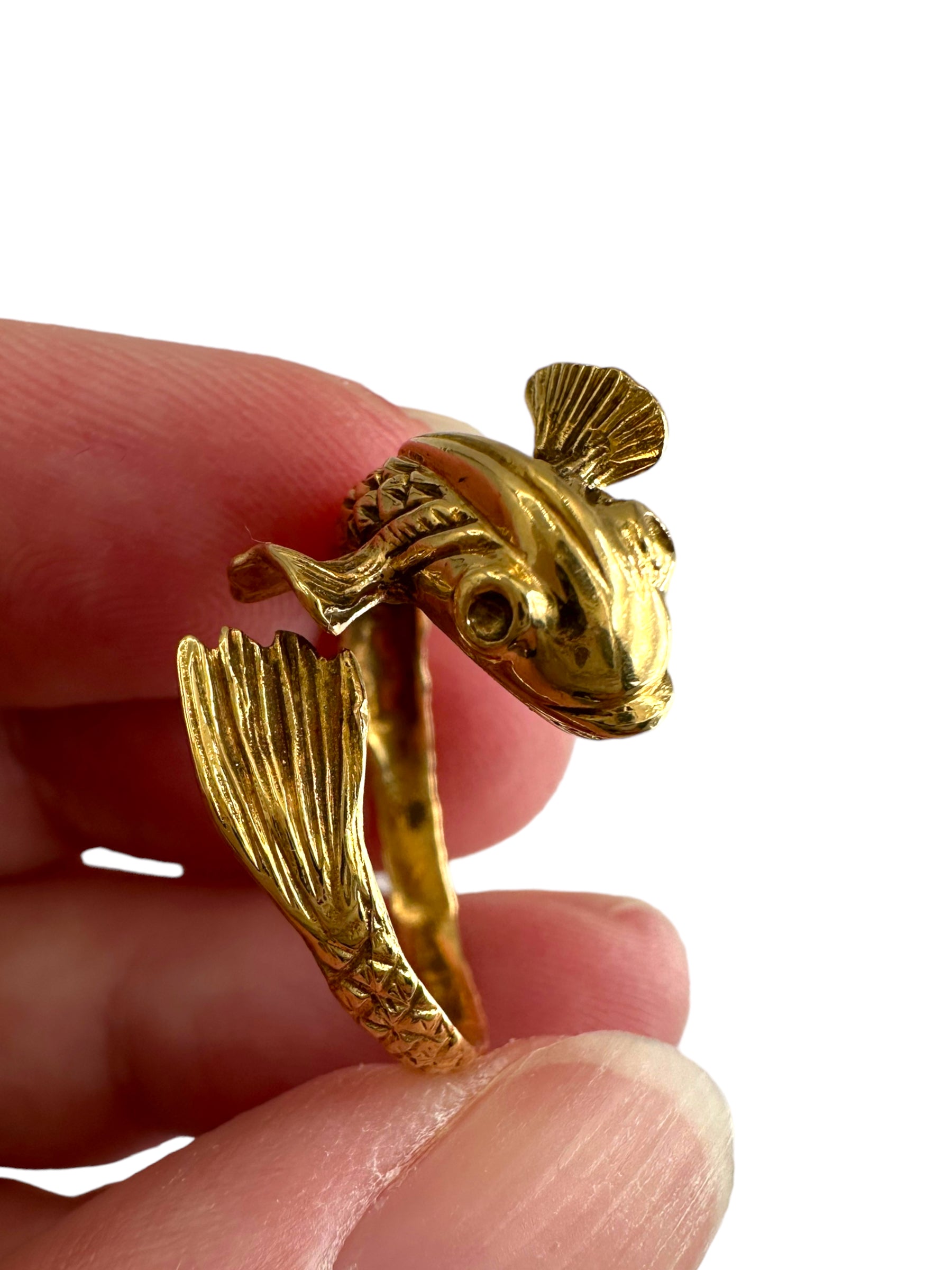 18k Koi Fish Wrap Ring