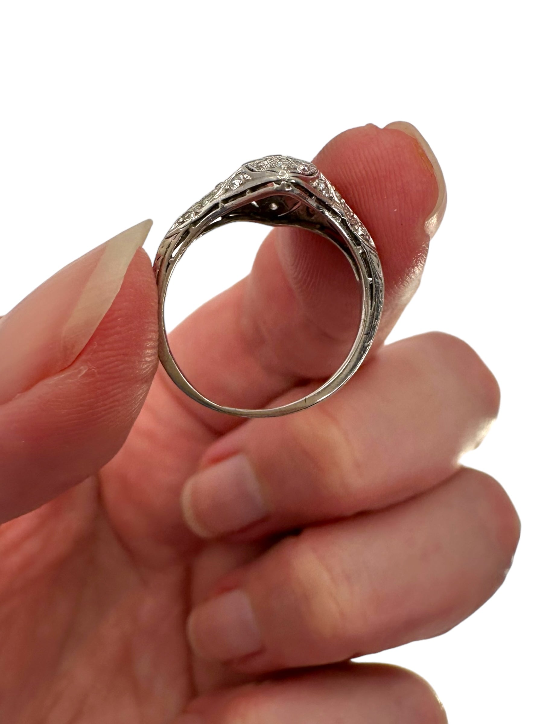 Art Deco Platinum Diamond Ring