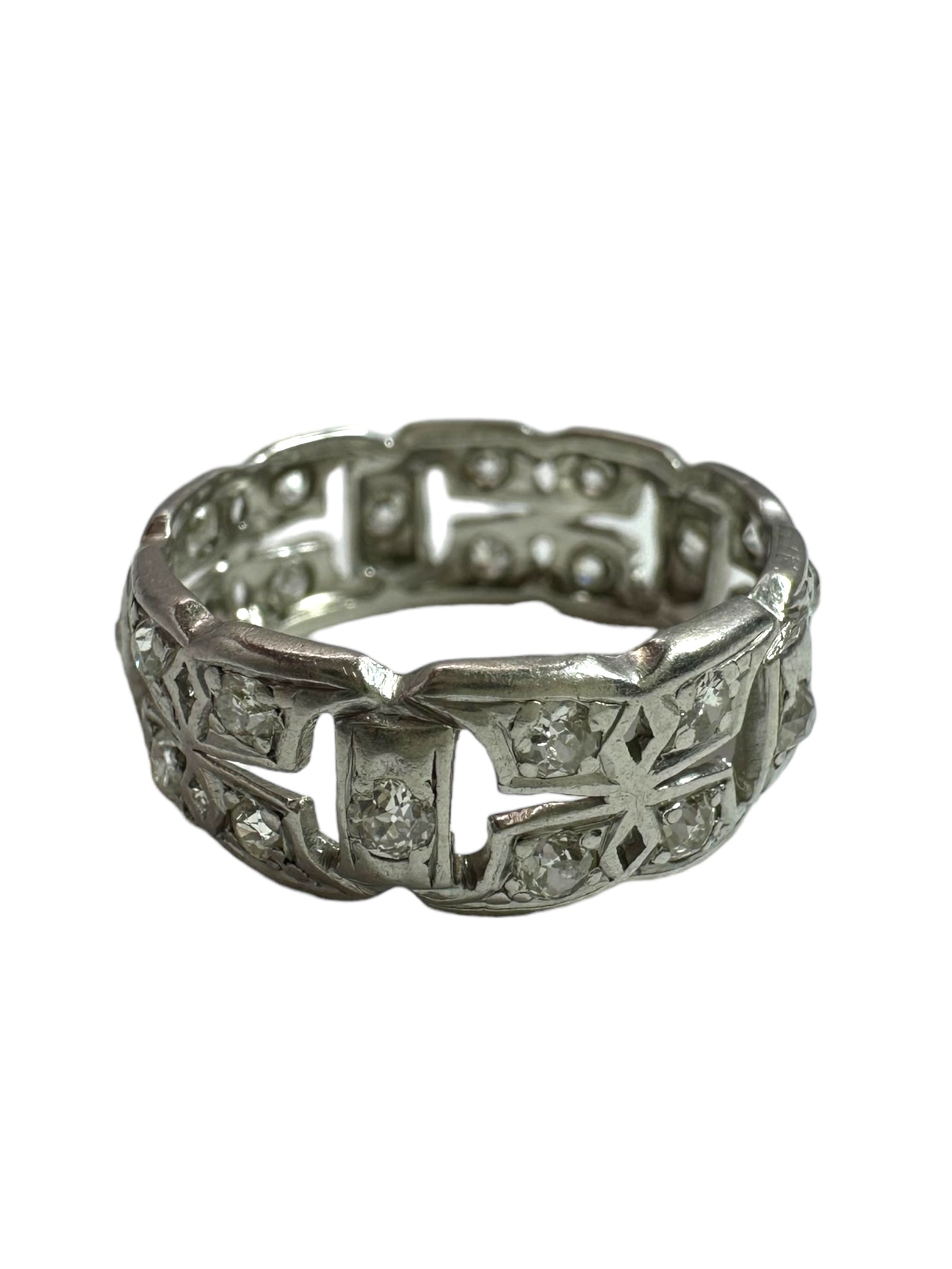 Platinum Diamond Eternity Band Ring