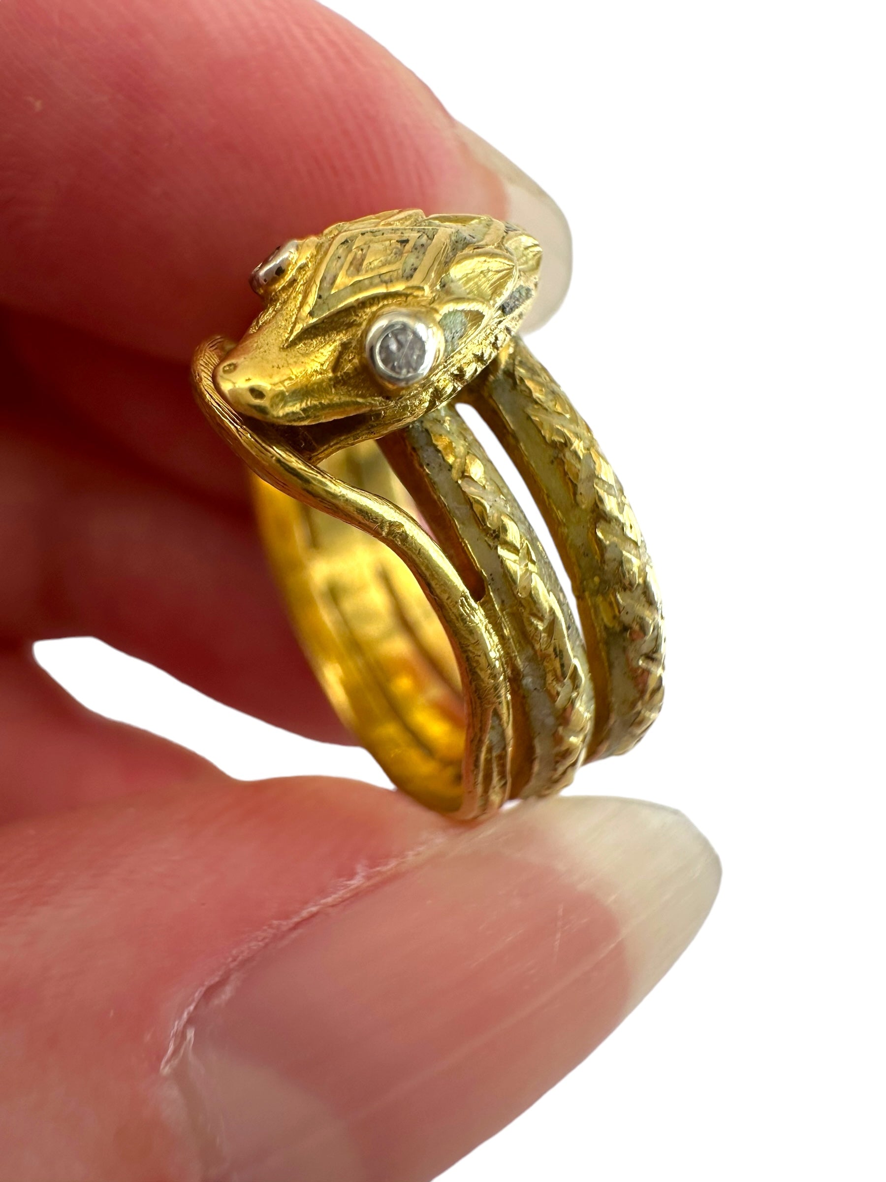 18k Snake Ring