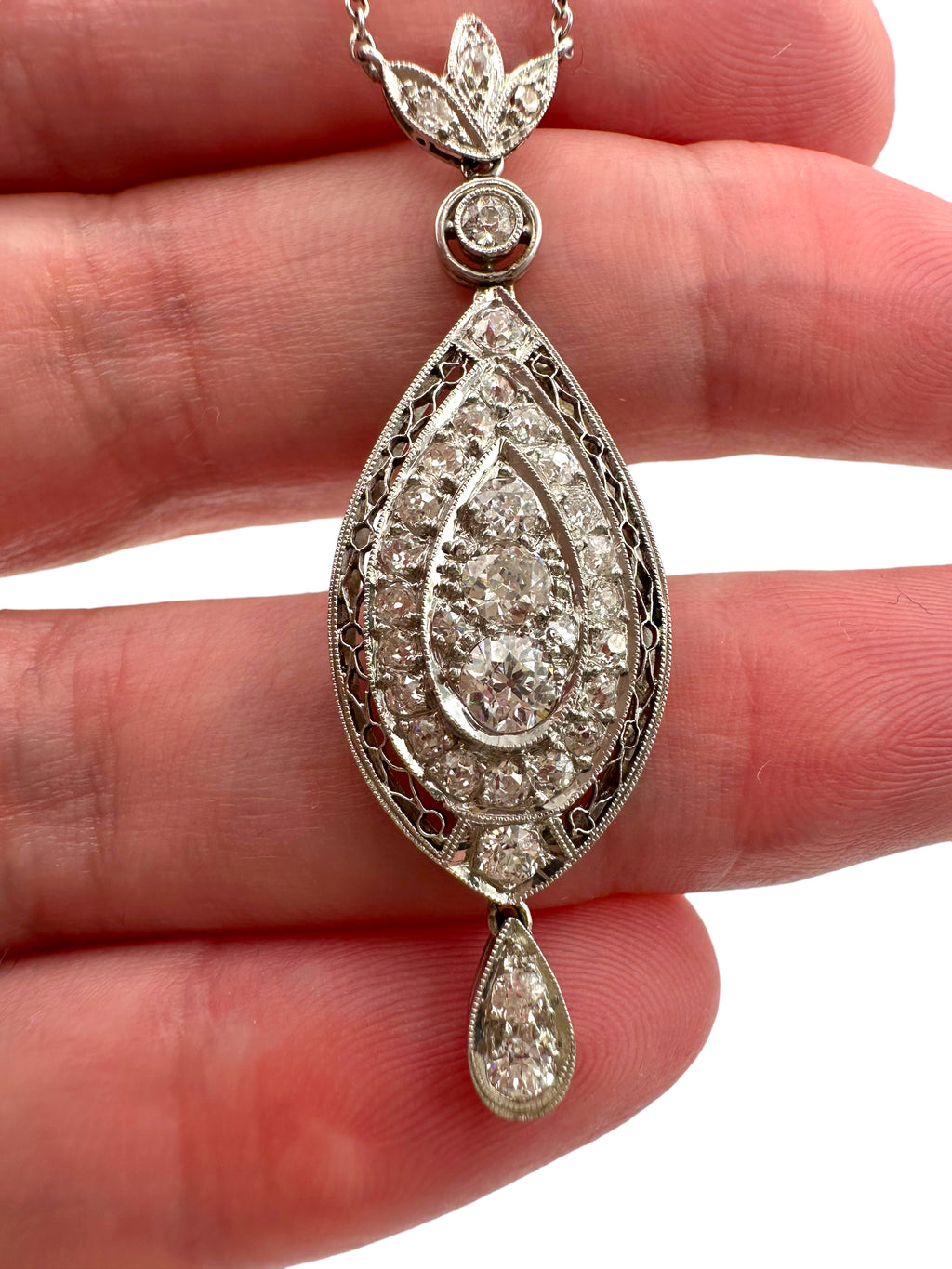 Edwardian Platinum Diamond Necklace