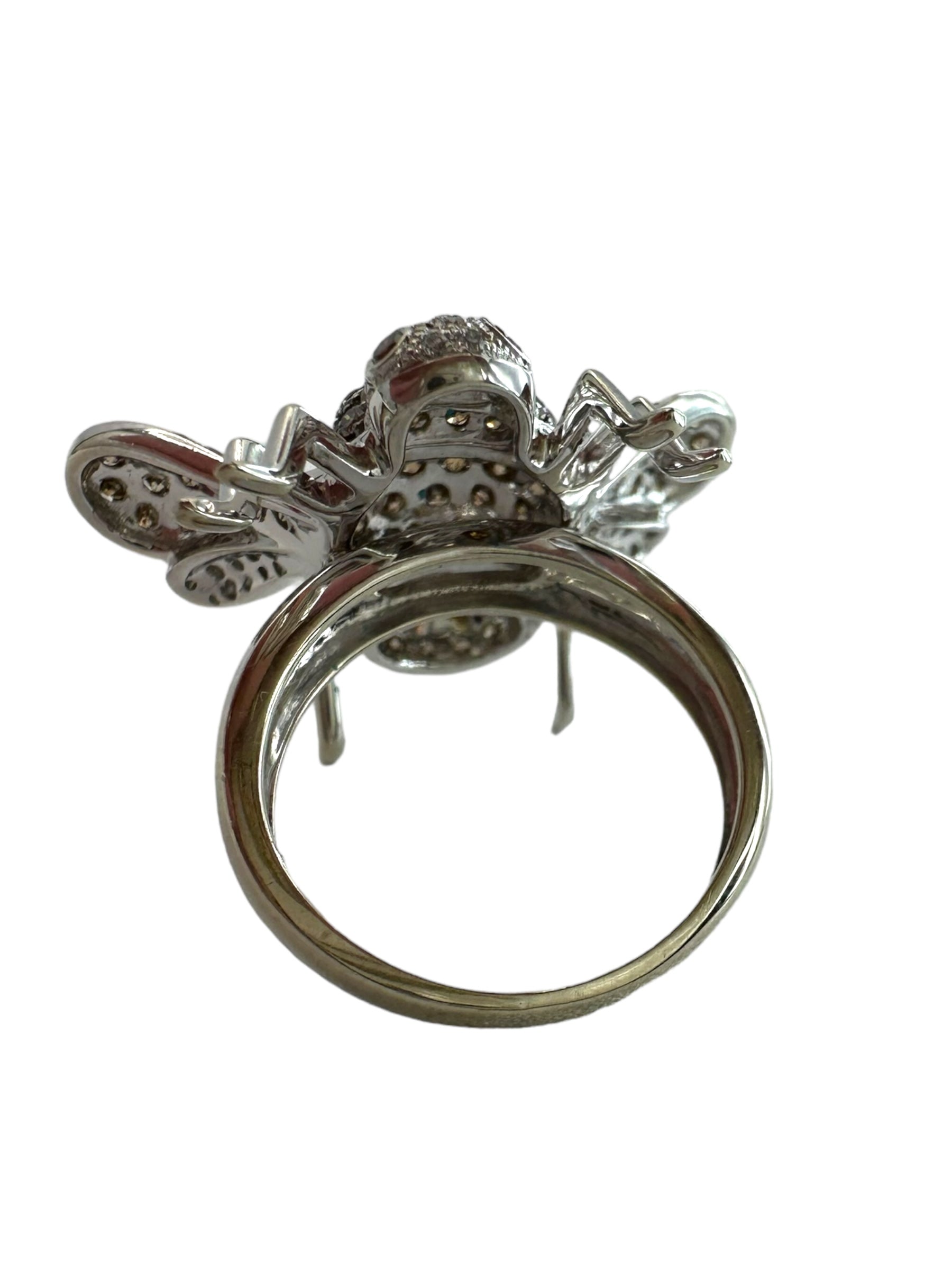 14k Diamond Bee Ring