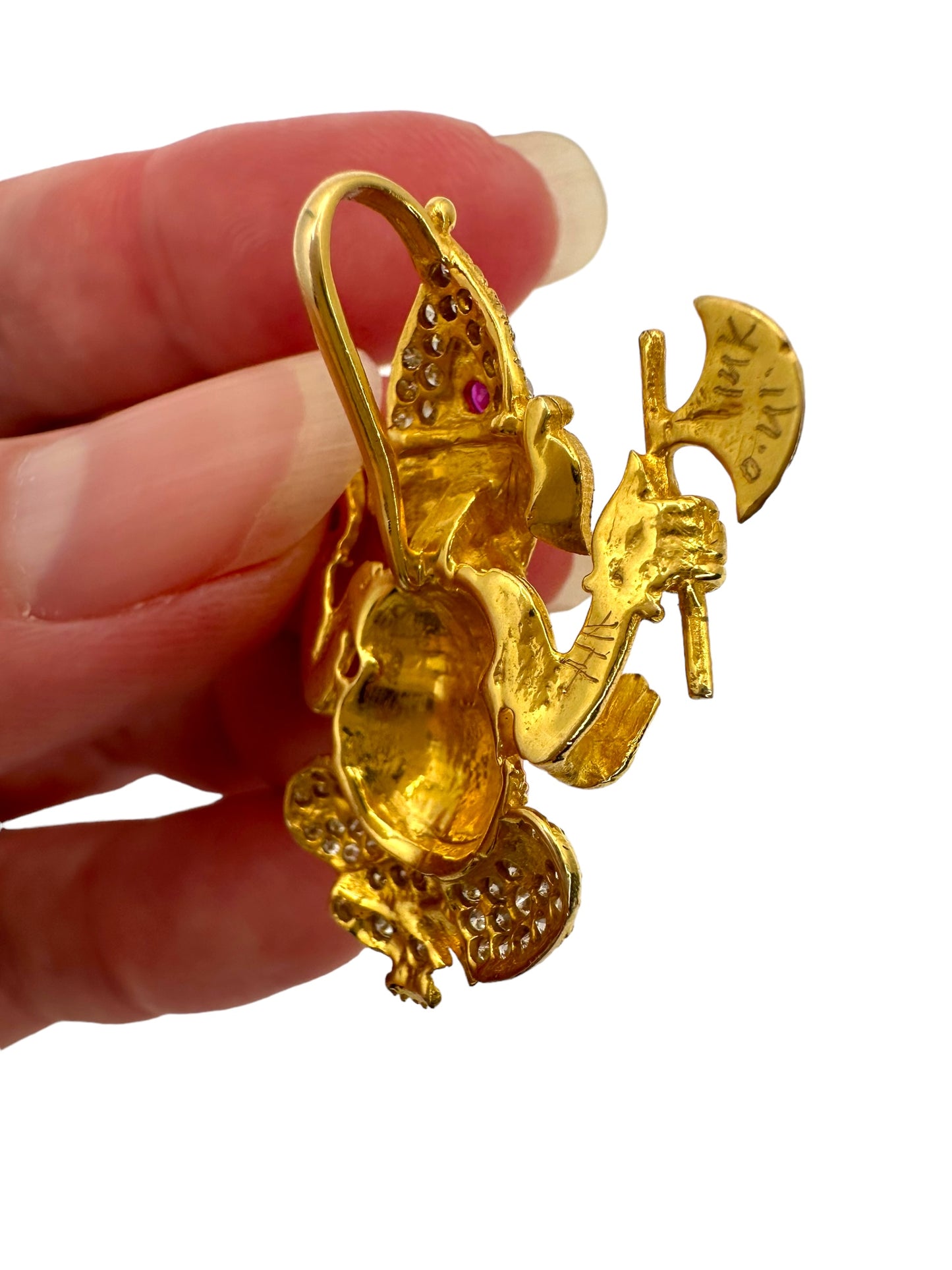16k Lord Ganesh Diamond Pendant