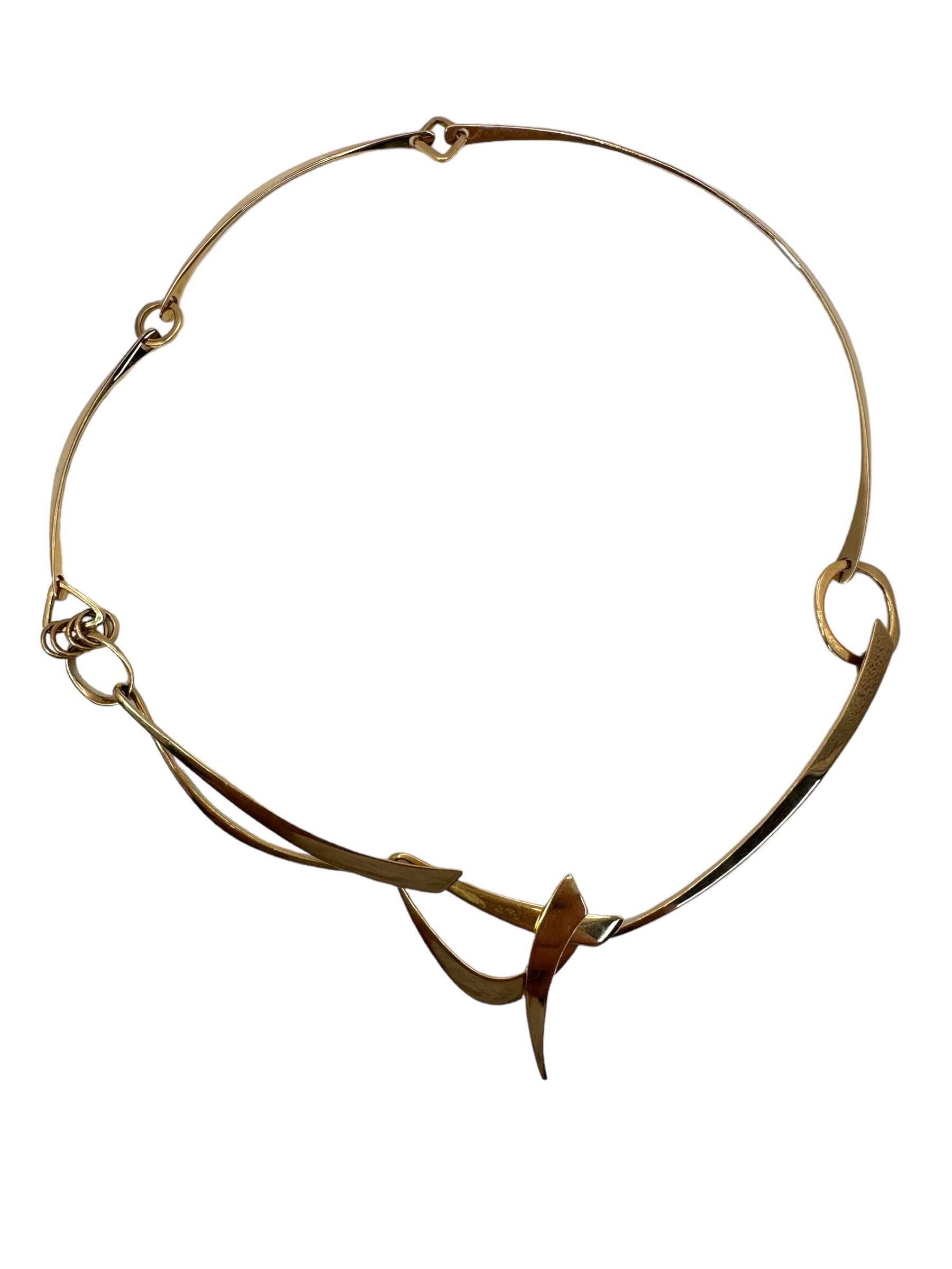 14k Handmade Organic Necklace