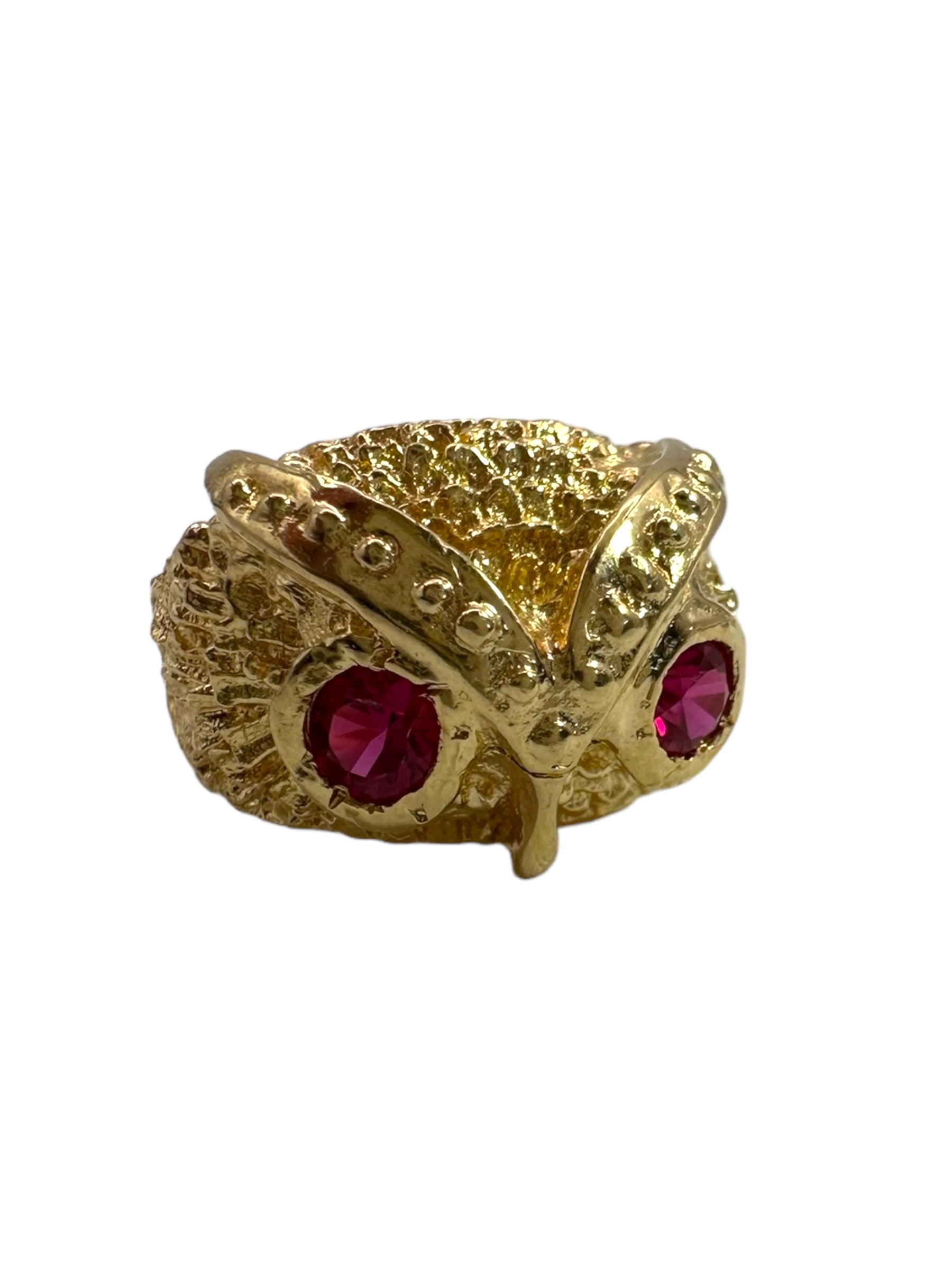 14k Owl Ring