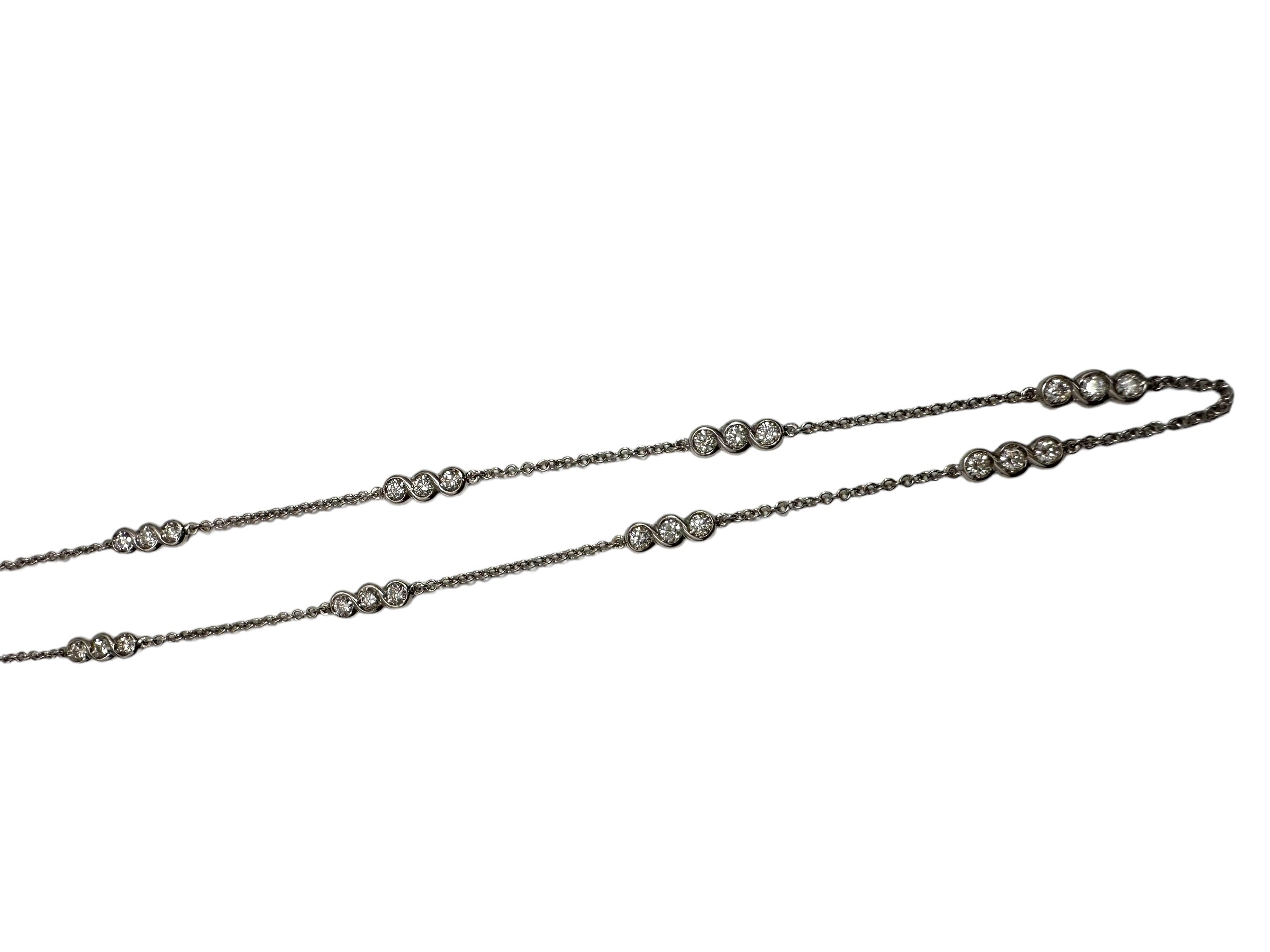 18k Diamond Station Chain Necklace