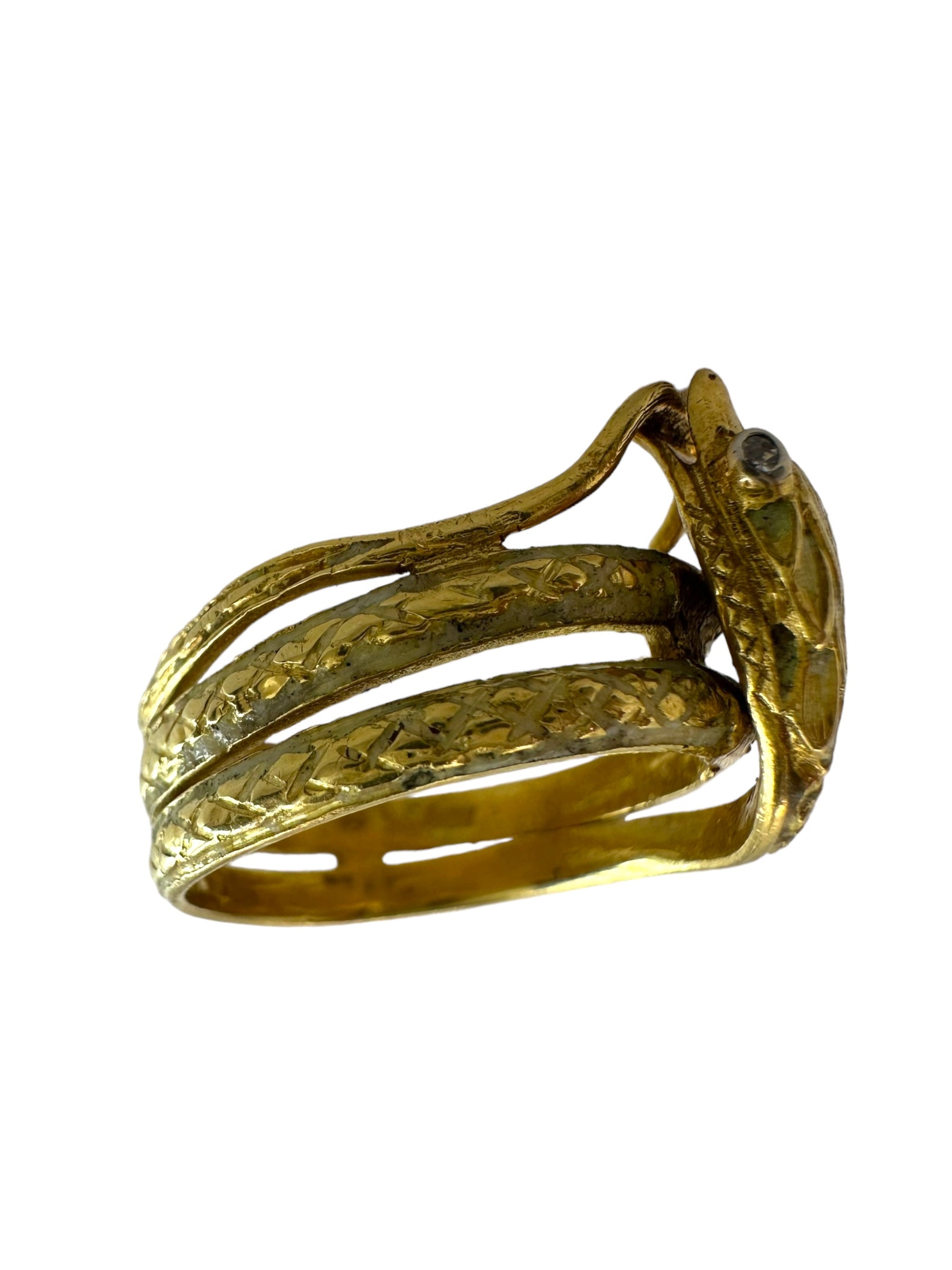 18k Snake Ring
