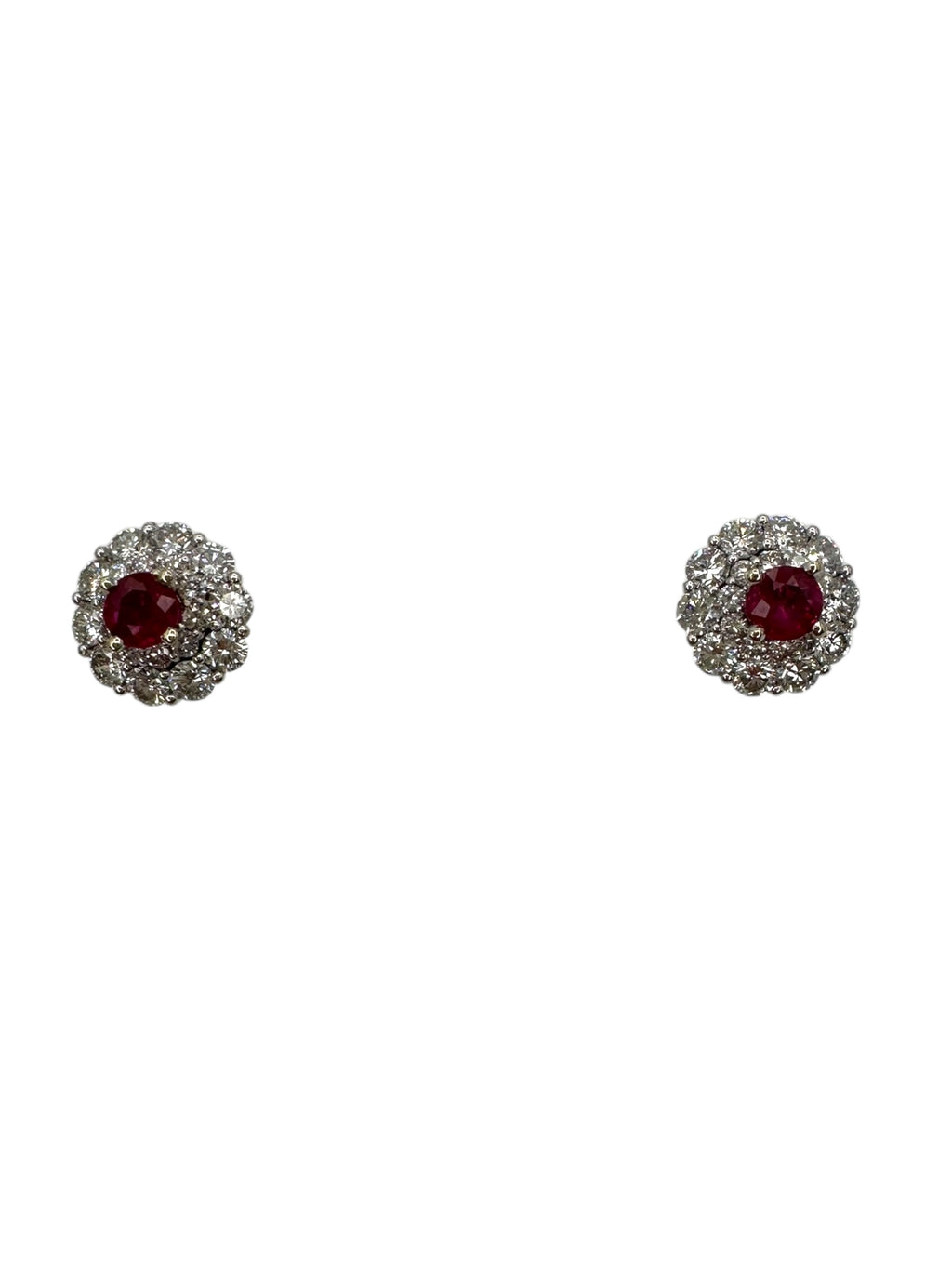 18k Ruby Diamond Earrings
