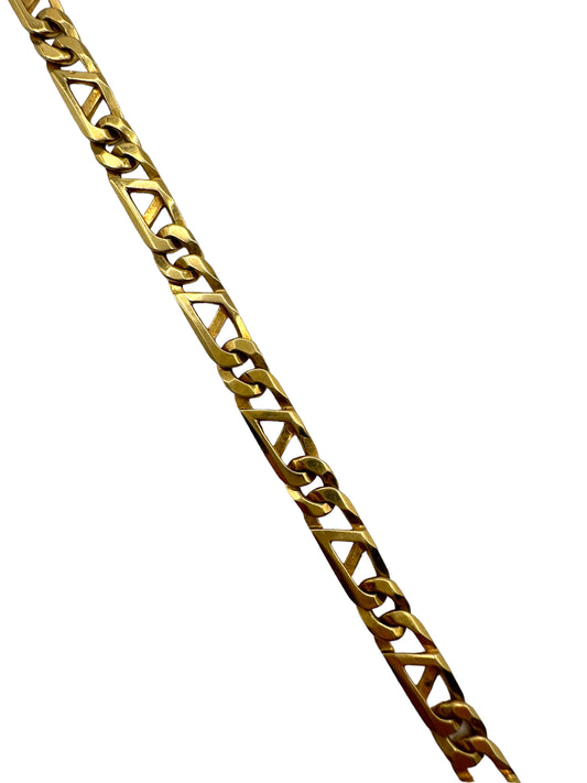 14k Scaffold Link Bracelet