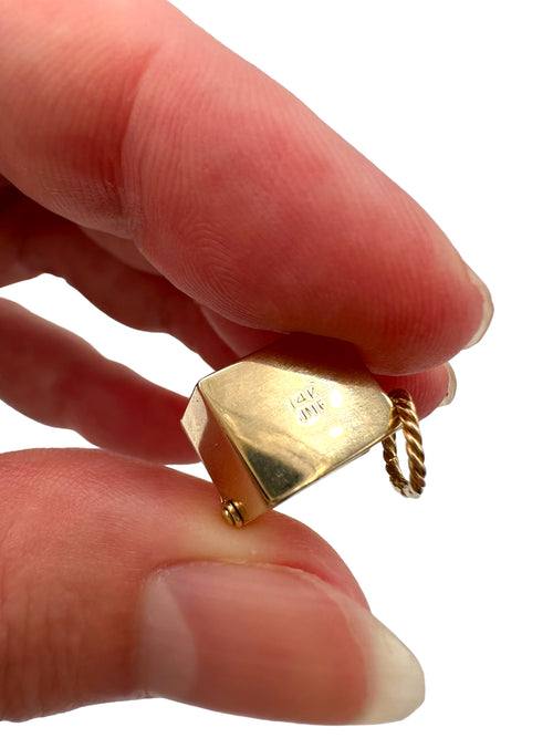 14k Card Holder Charm
