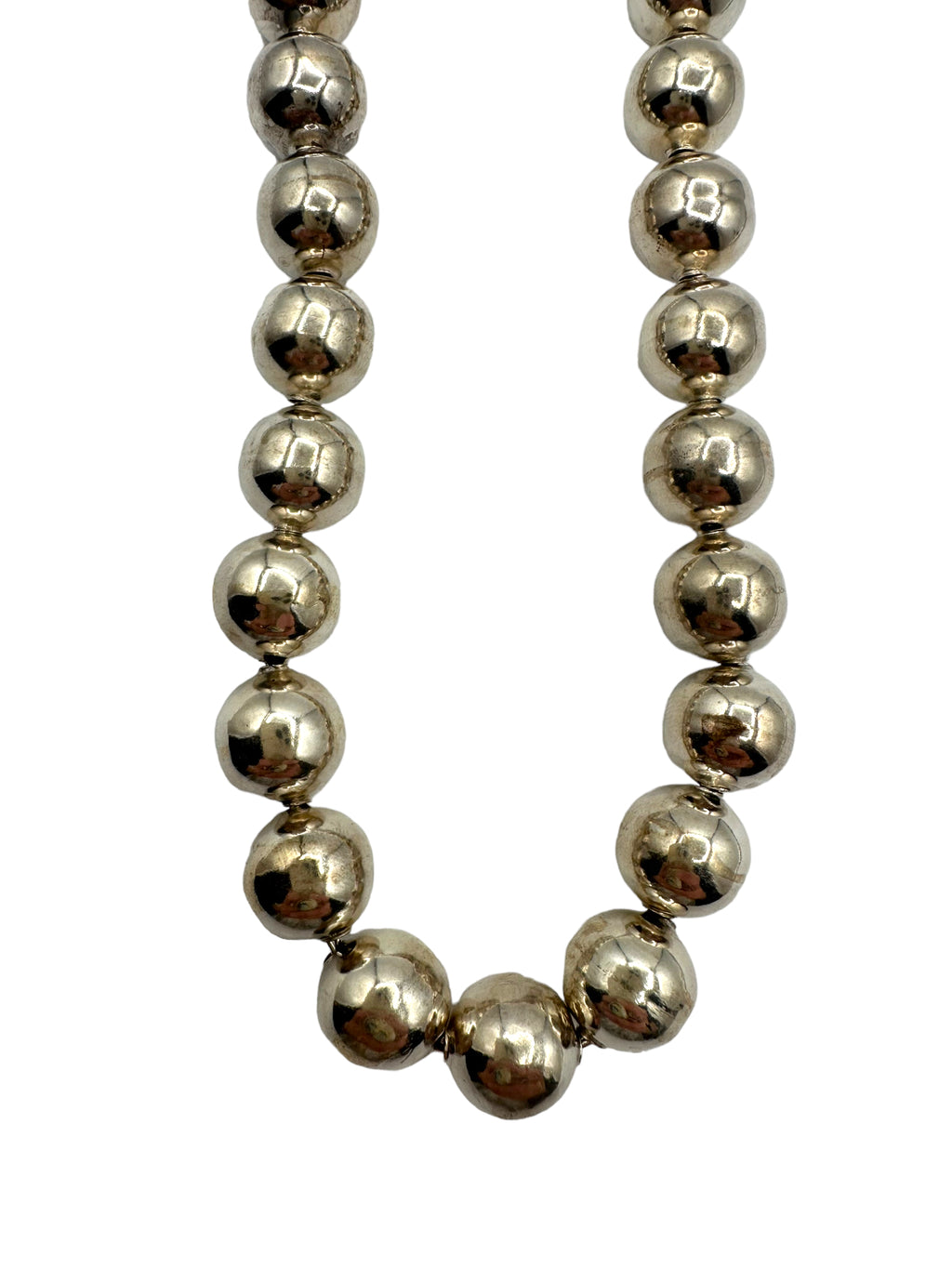 Sterling Silver Mexican Ball Link Necklace