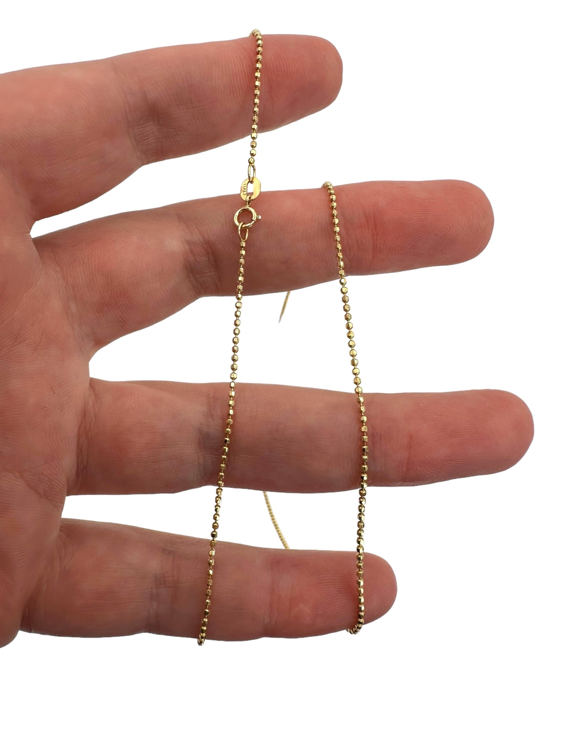 14k Disco Ball Link Necklace