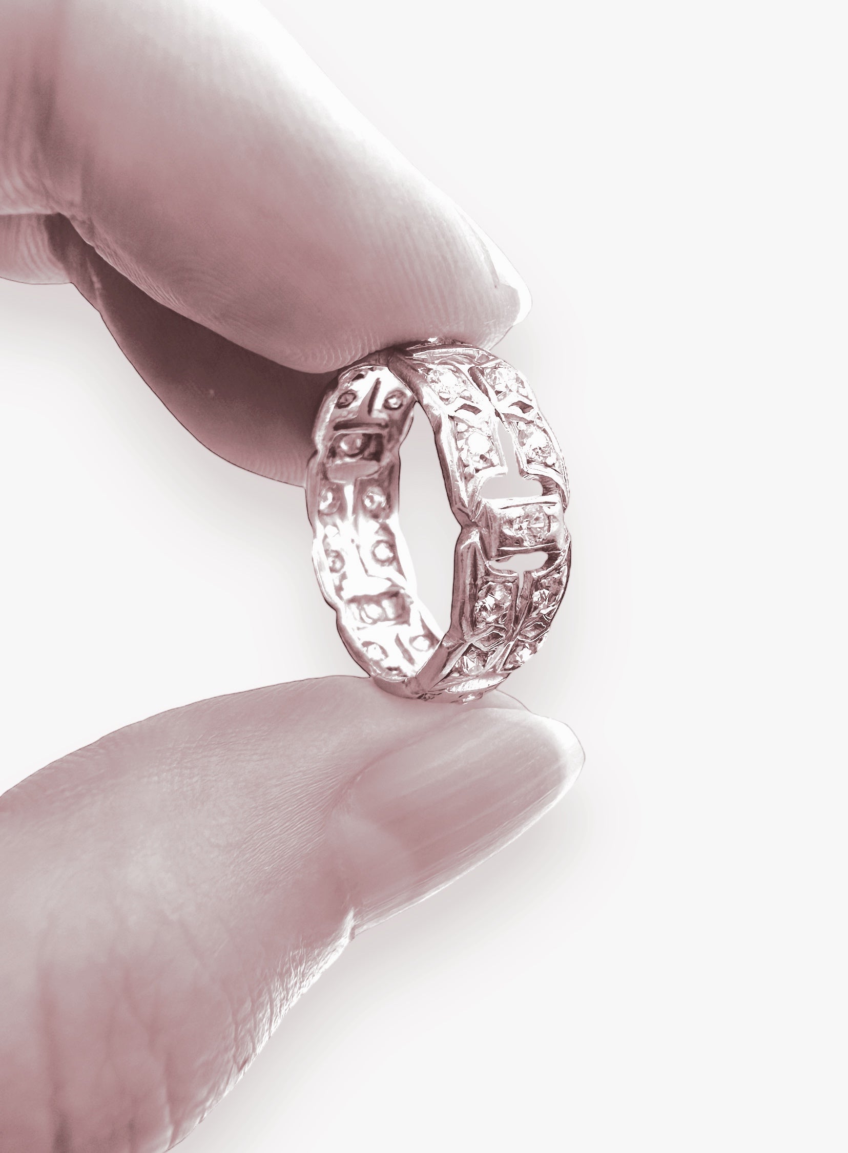 Platinum Diamond Eternity Band Ring
