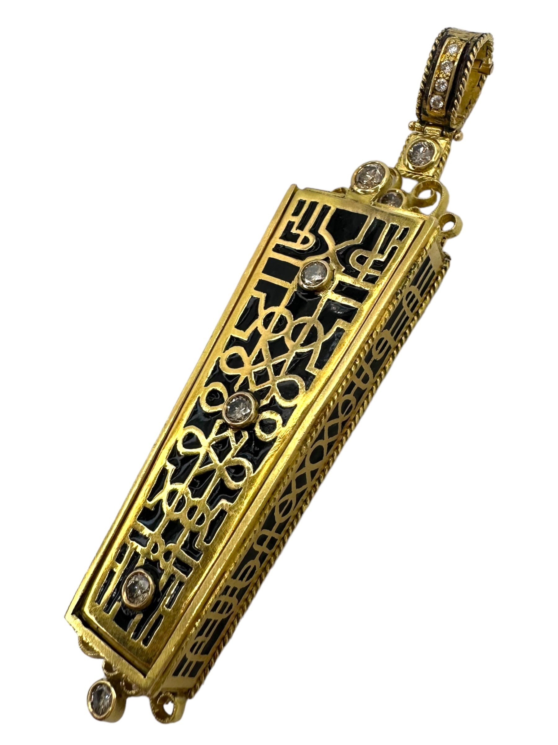 18k Skeleton Coffin Memento Mori Pendant