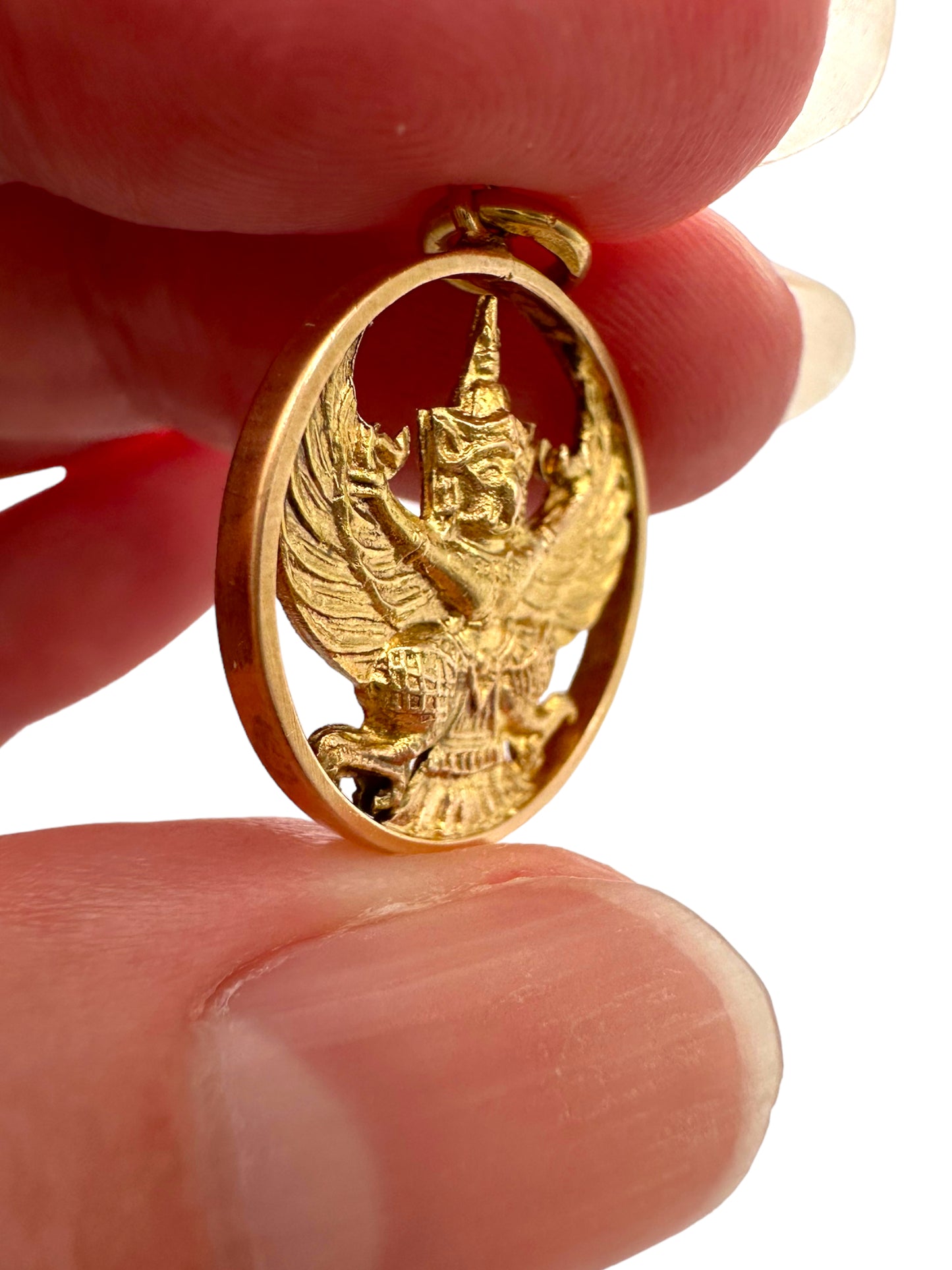 14k Garuda Hindu God Charm