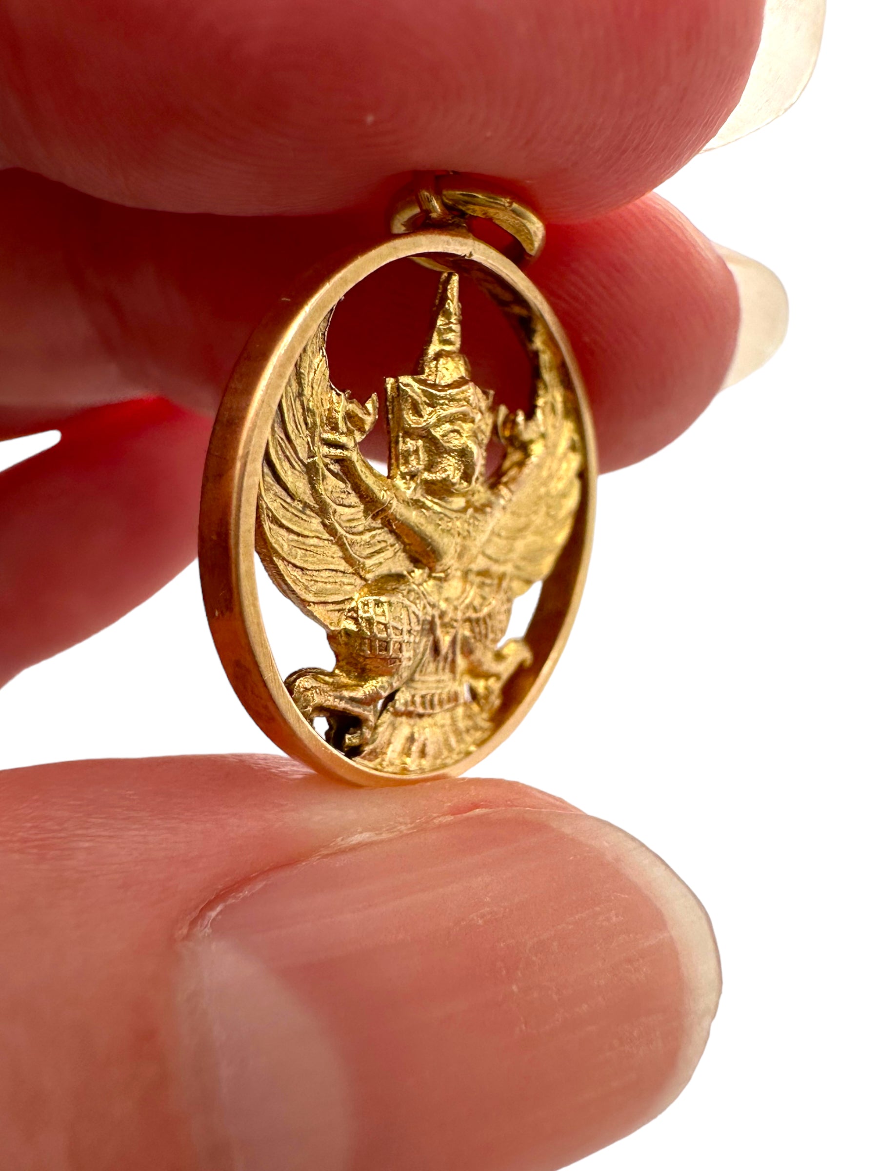 14k Garuda Hindu God Charm