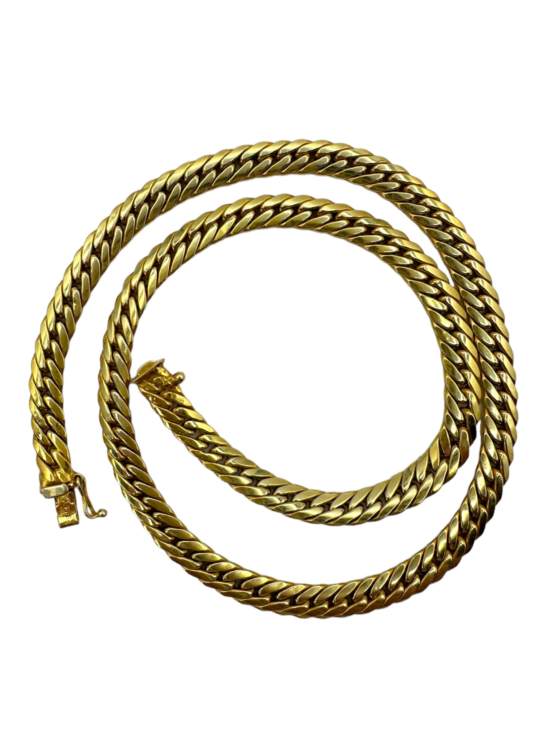 14k Flat Curb Chain Necklace
