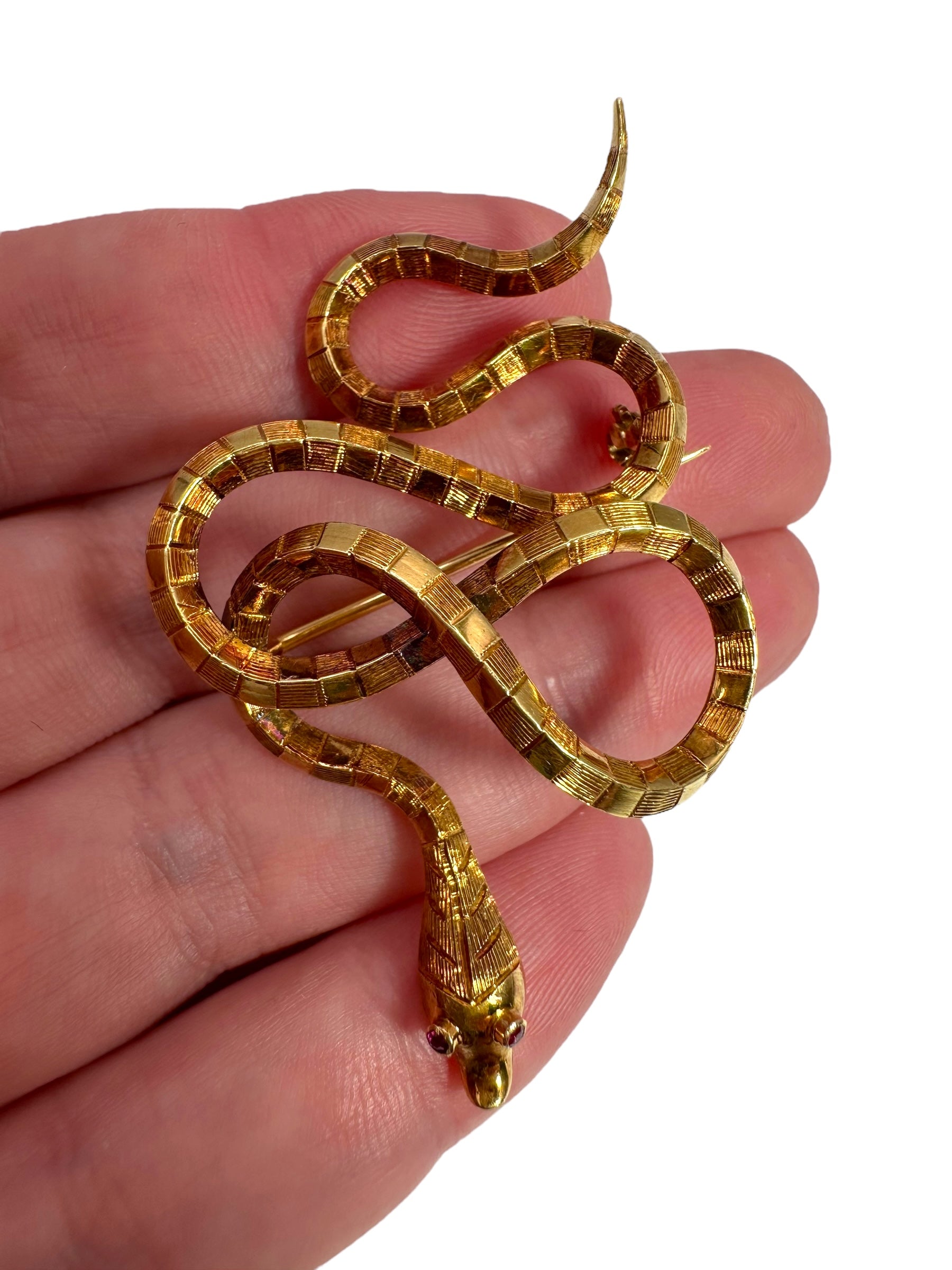 18k Snake Brooch