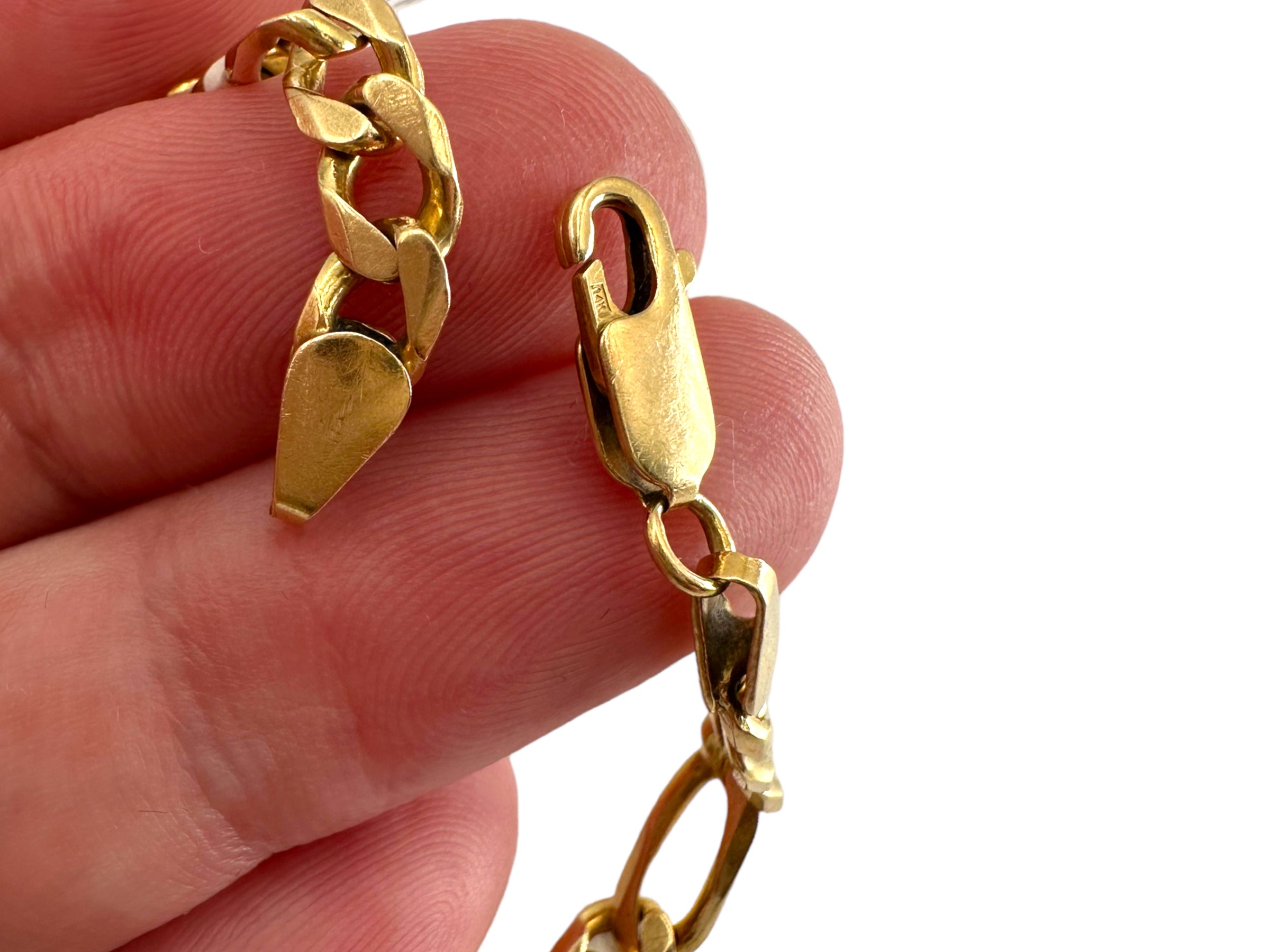14k Figaro Link Bracelet