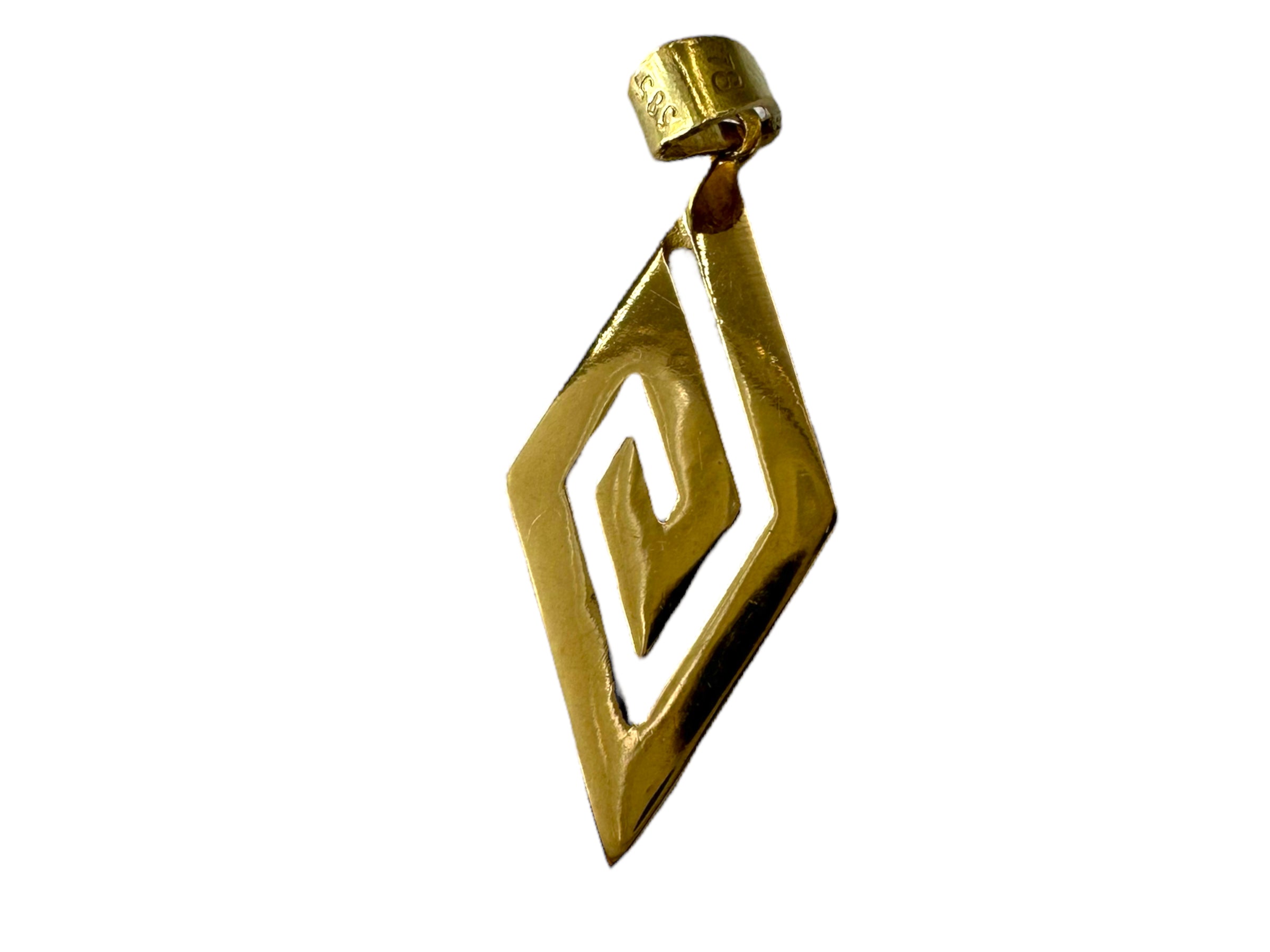 14k Greek Key Style Pendant