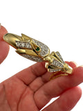 18k Phoenix Bird Diamond Bangle Bracelet