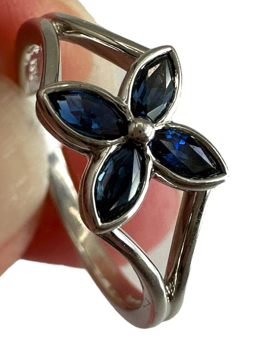 Tiffany Platinum Sapphire Ring