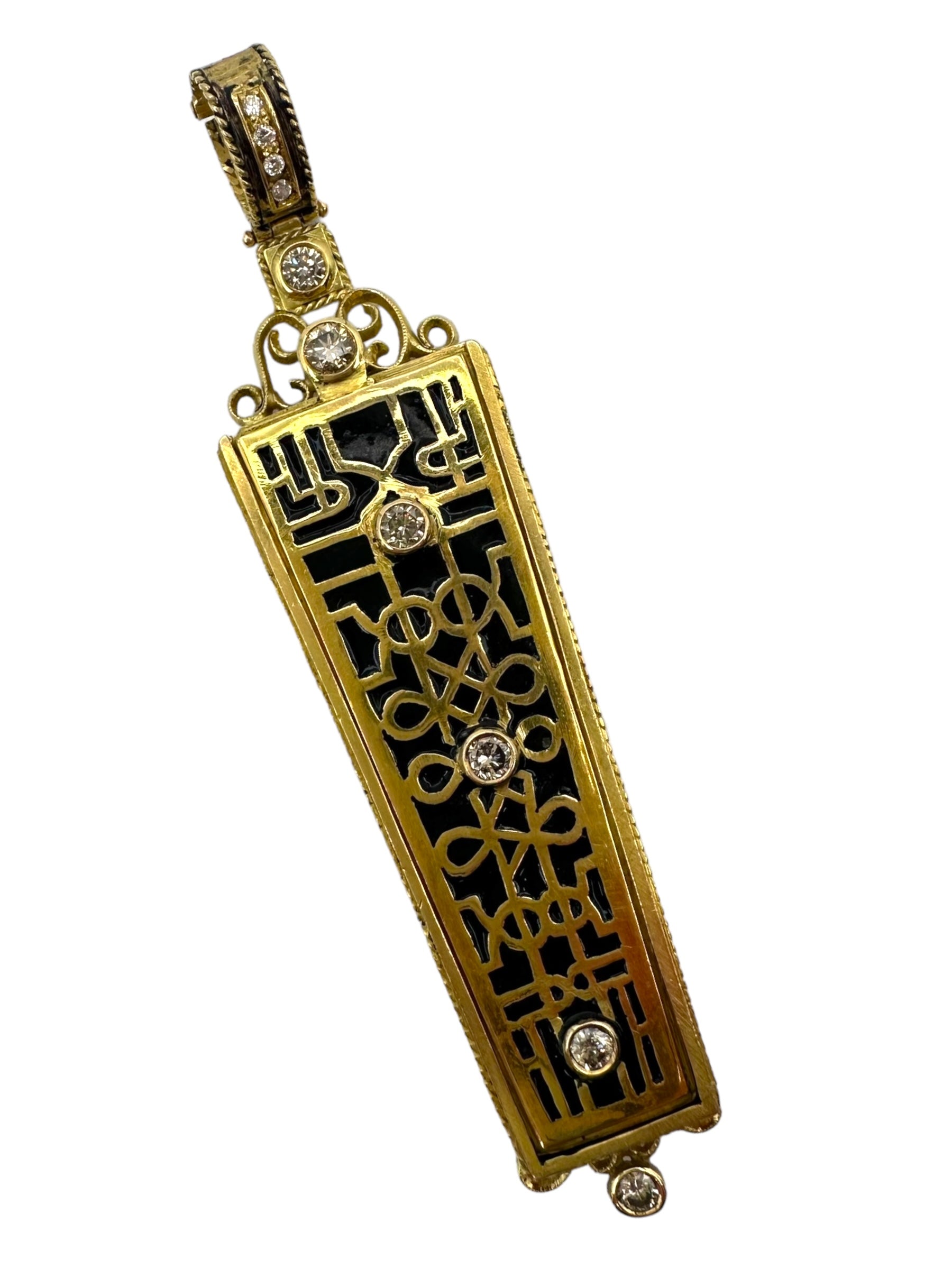 18k Skeleton Coffin Memento Mori Pendant