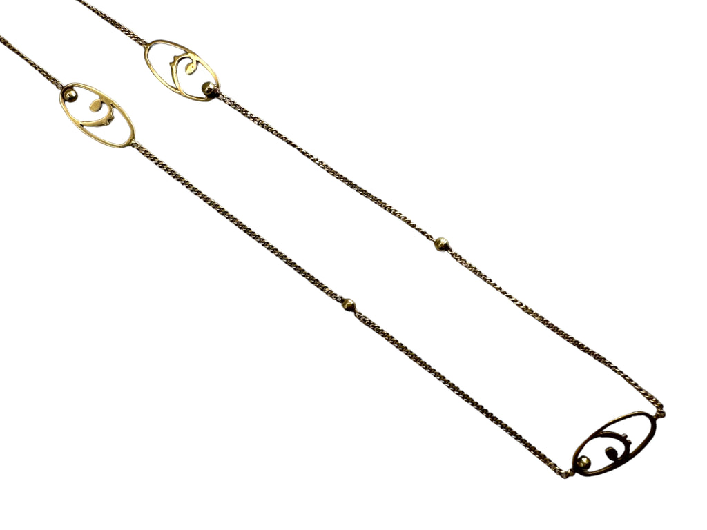 14k Fancy Link Necklace