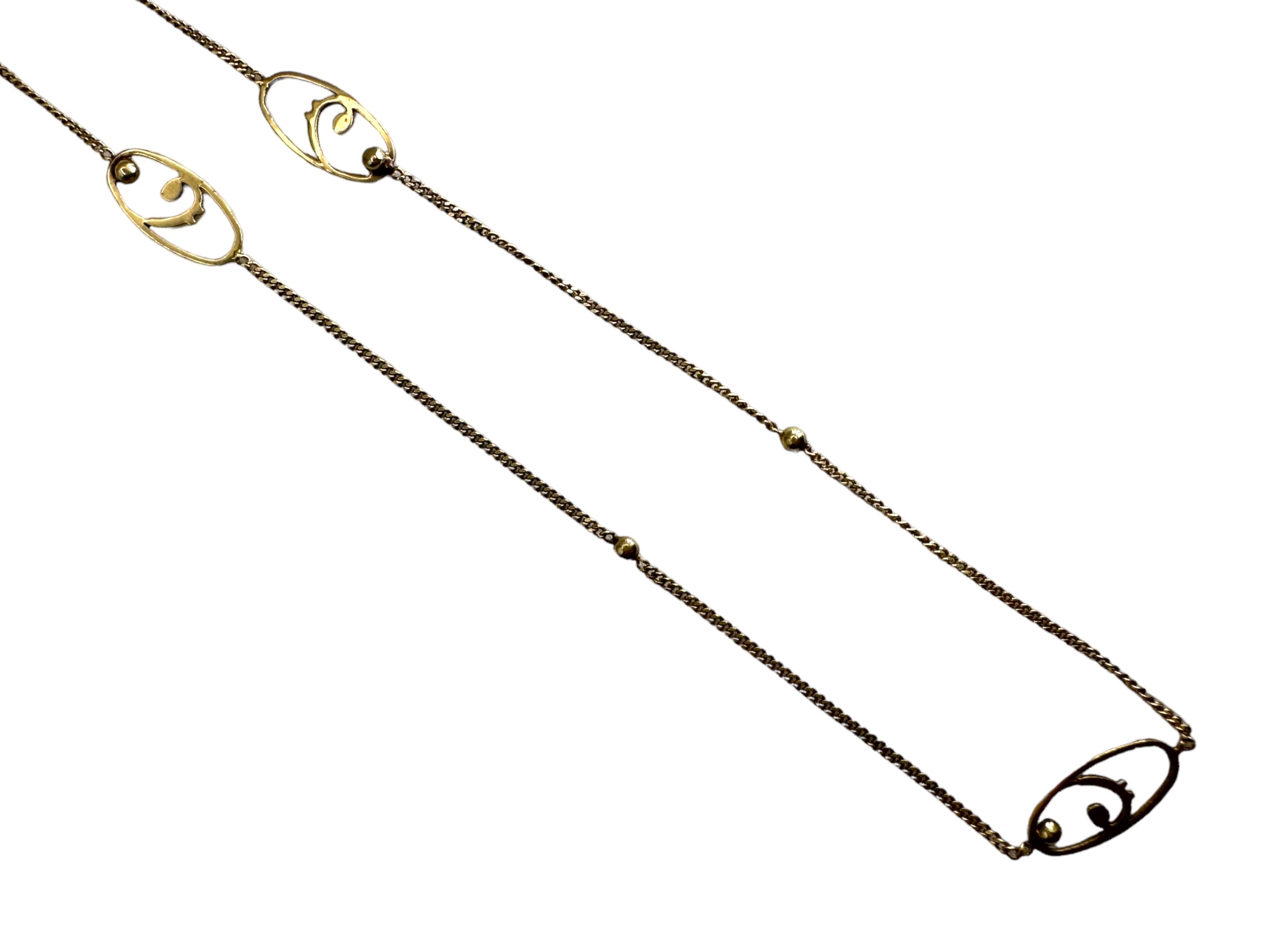 14k Fancy Link Necklace