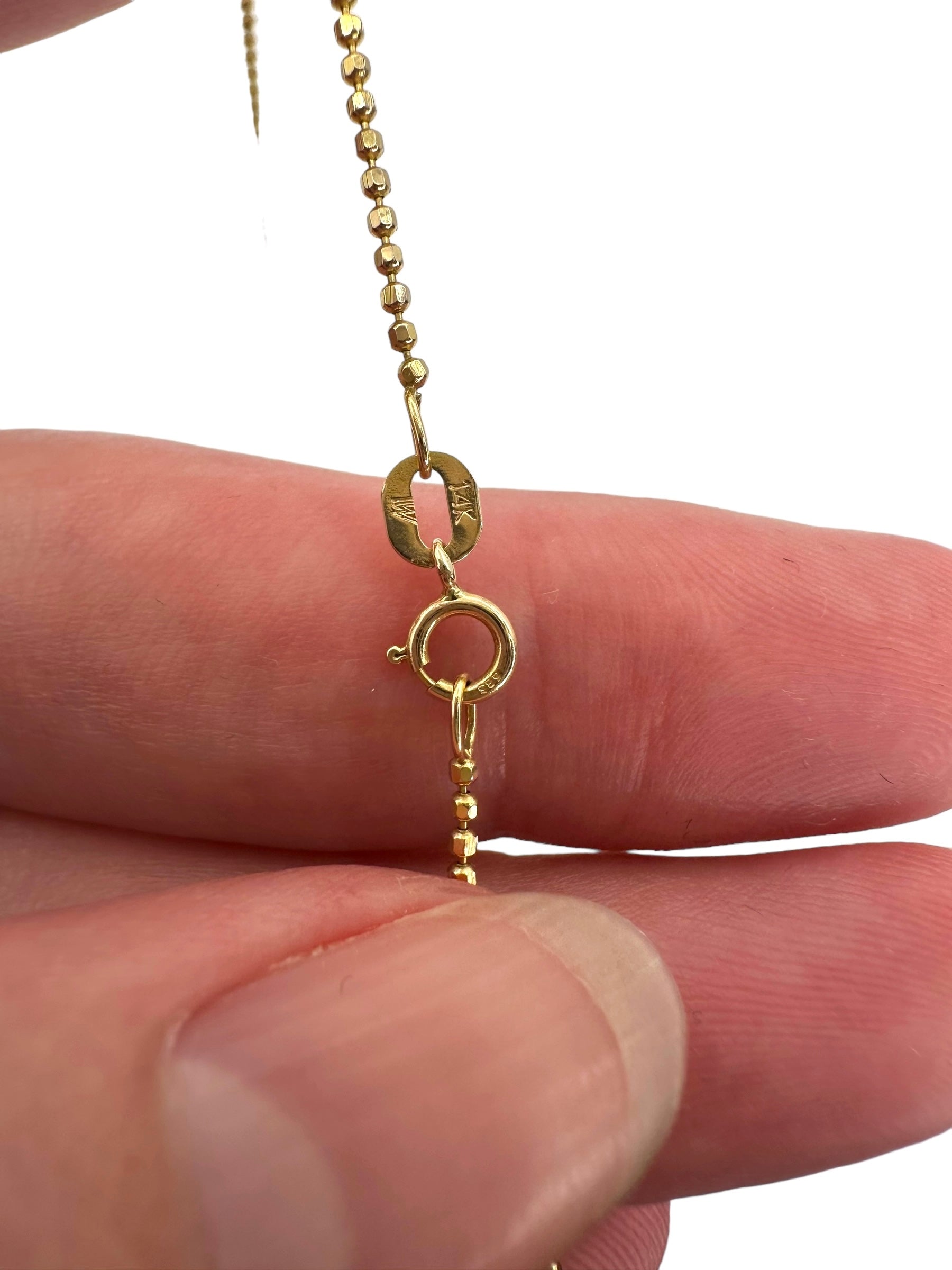 14k Disco Ball Link Necklace