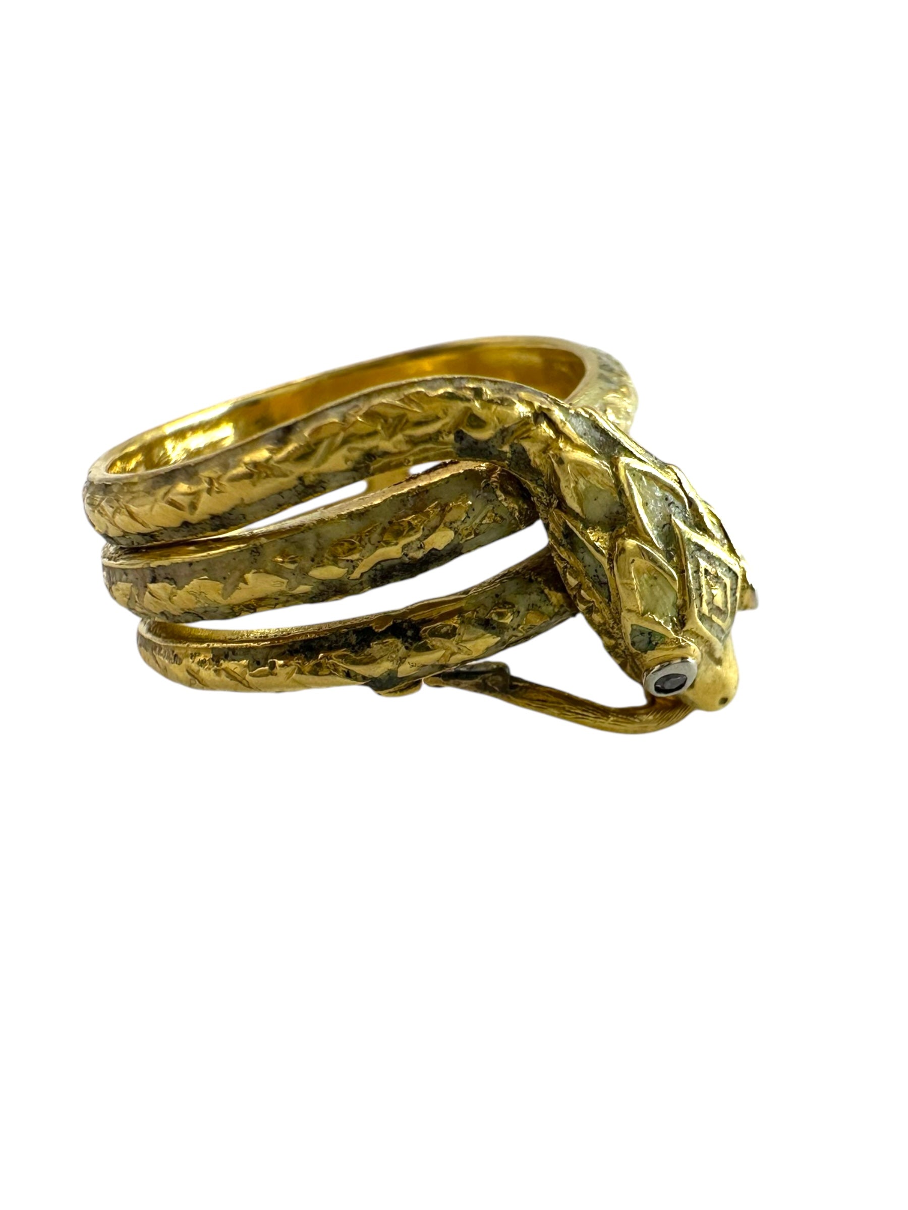 18k Snake Ring