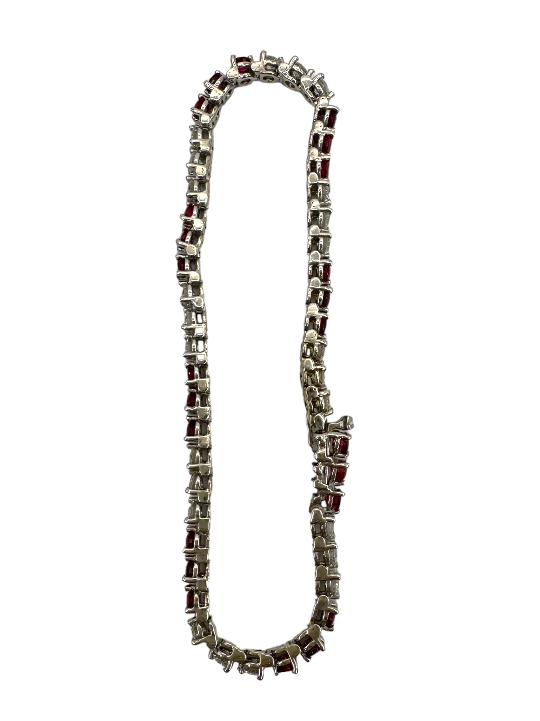 18k Ruby Diamond Line Bracelet