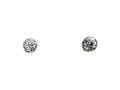 Platinum Old Euro Diamond Solitaire Earrings